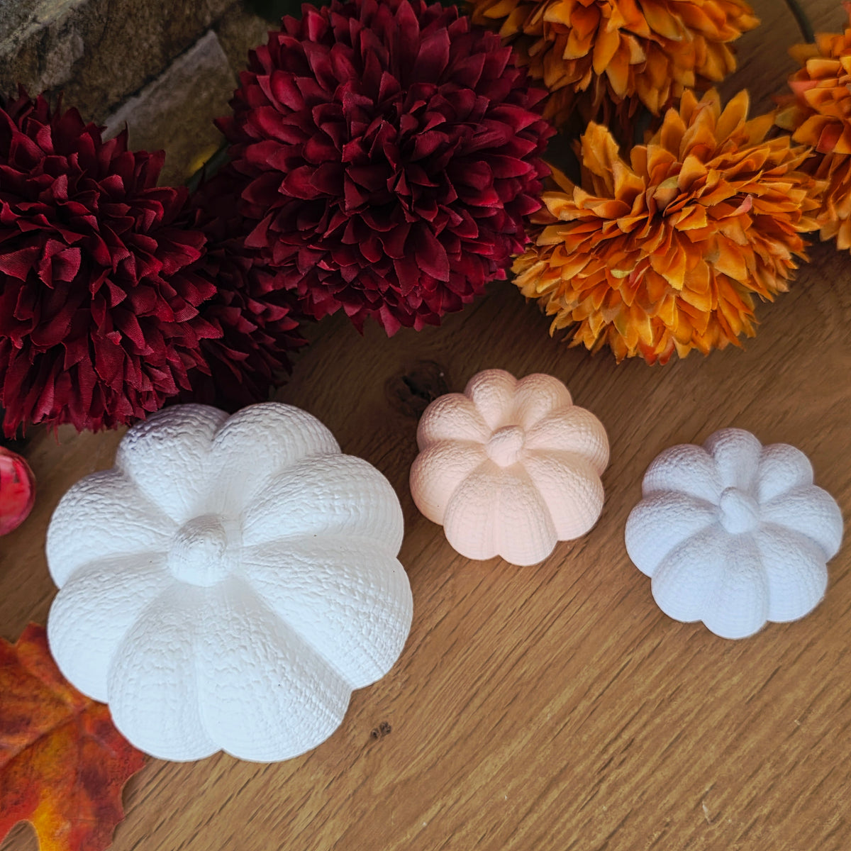 Silikon – Gießform – Herbstkürbis Wollzauber – im Häkel-/Woll-Look