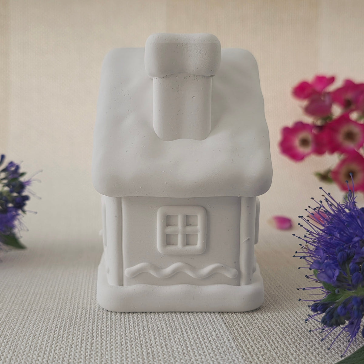 Silikongießform – Lebkuchenhaus mit Kerzenhalter