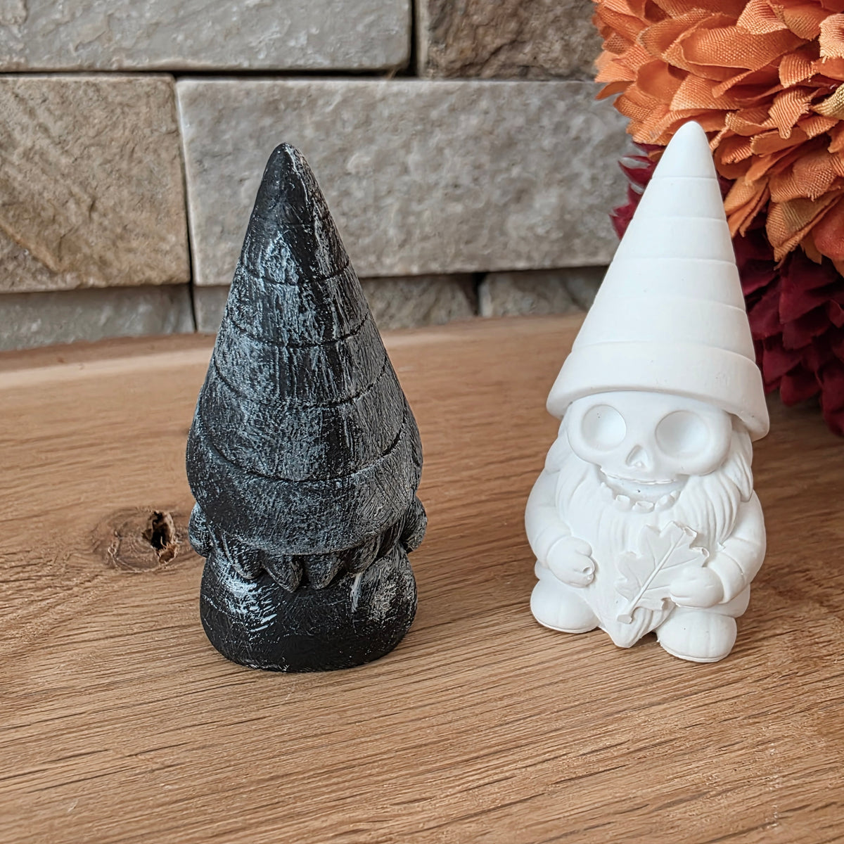 Silikongießform – Halloween-Wichtel Skelett mit Blatt