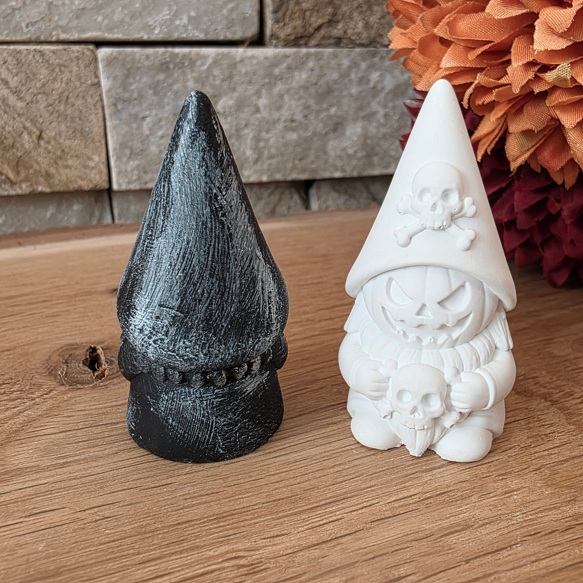 Silikongießform – Halloween-Wichtel Kürbiskopf mit Totenkopf