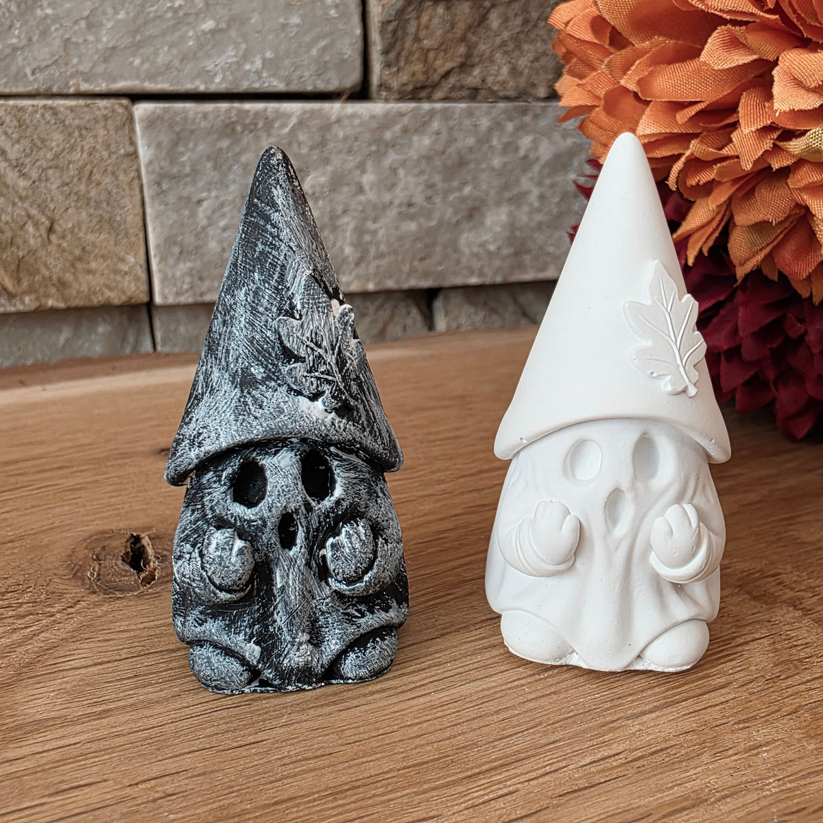 Silikongießform – Halloween-Wichtel Geist mit Blatt