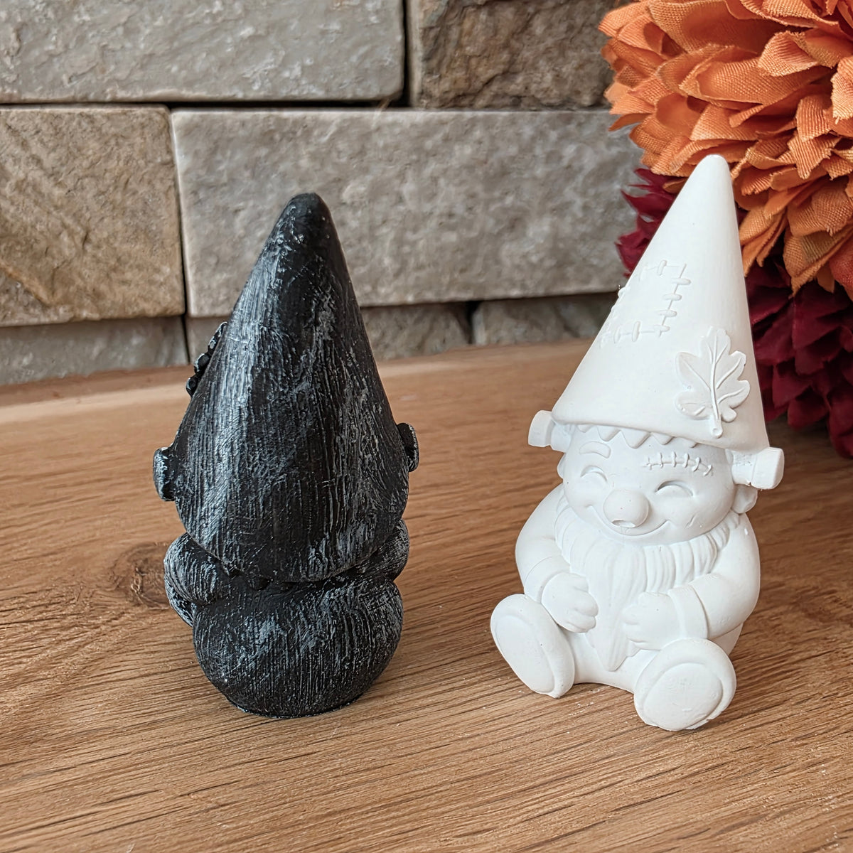 Silikongießform – Halloween-Wichtel Frankenstein mit Blatt