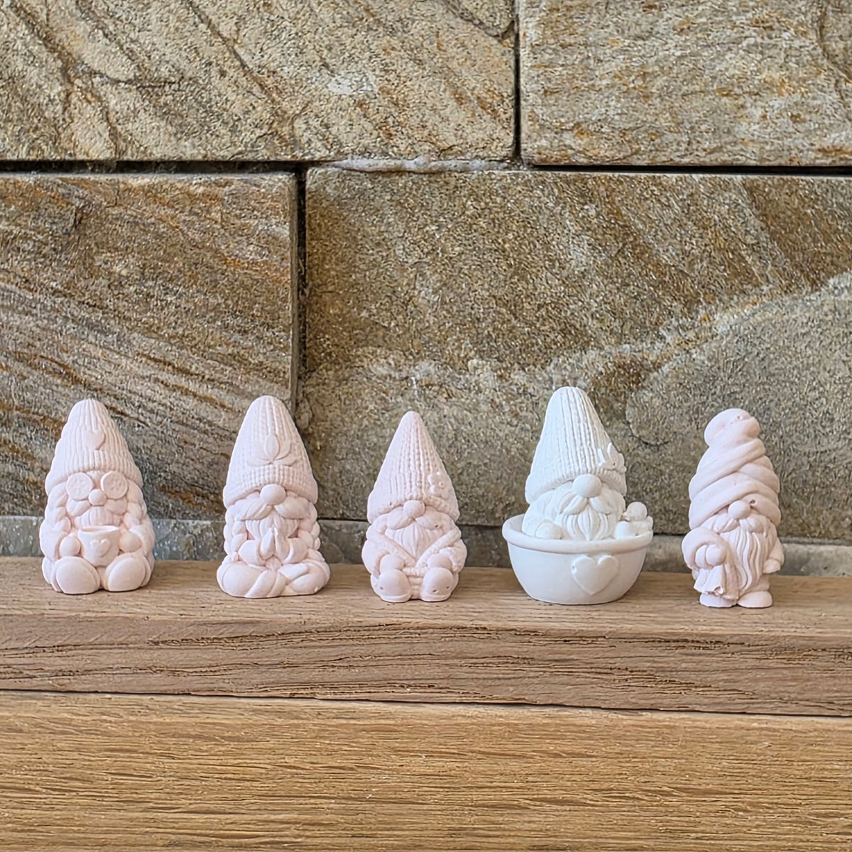 Silikongießform – Mini-Wichtel Wellness – 5er-Set
