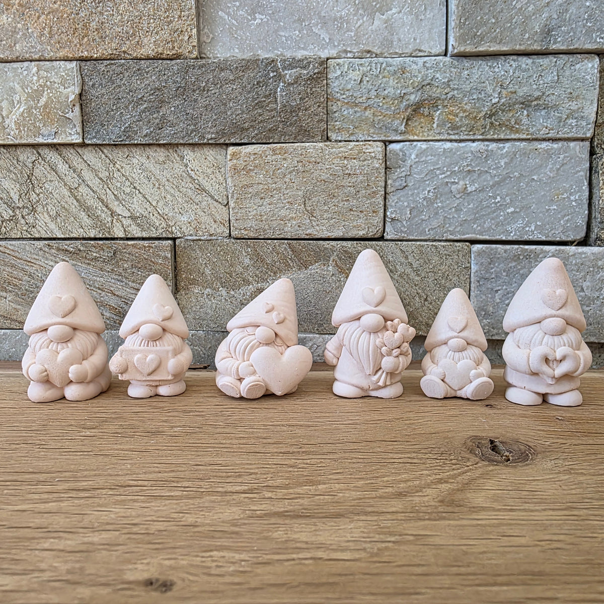 Silikongießform – 6er Set Wichtel mit Herzen