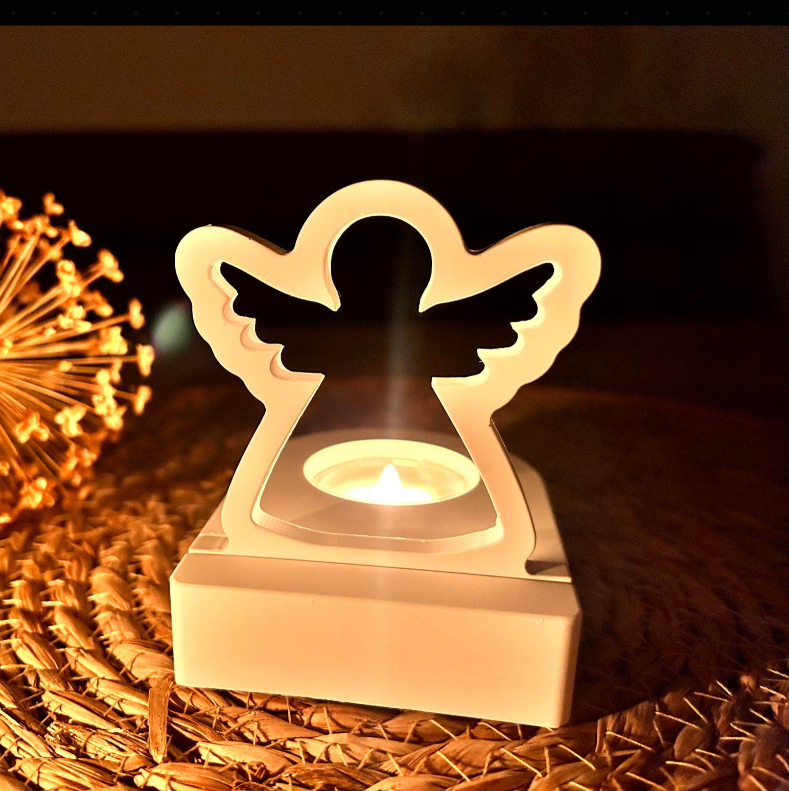 Teelicht Zauber 4er Set - Stern-Engel Edition