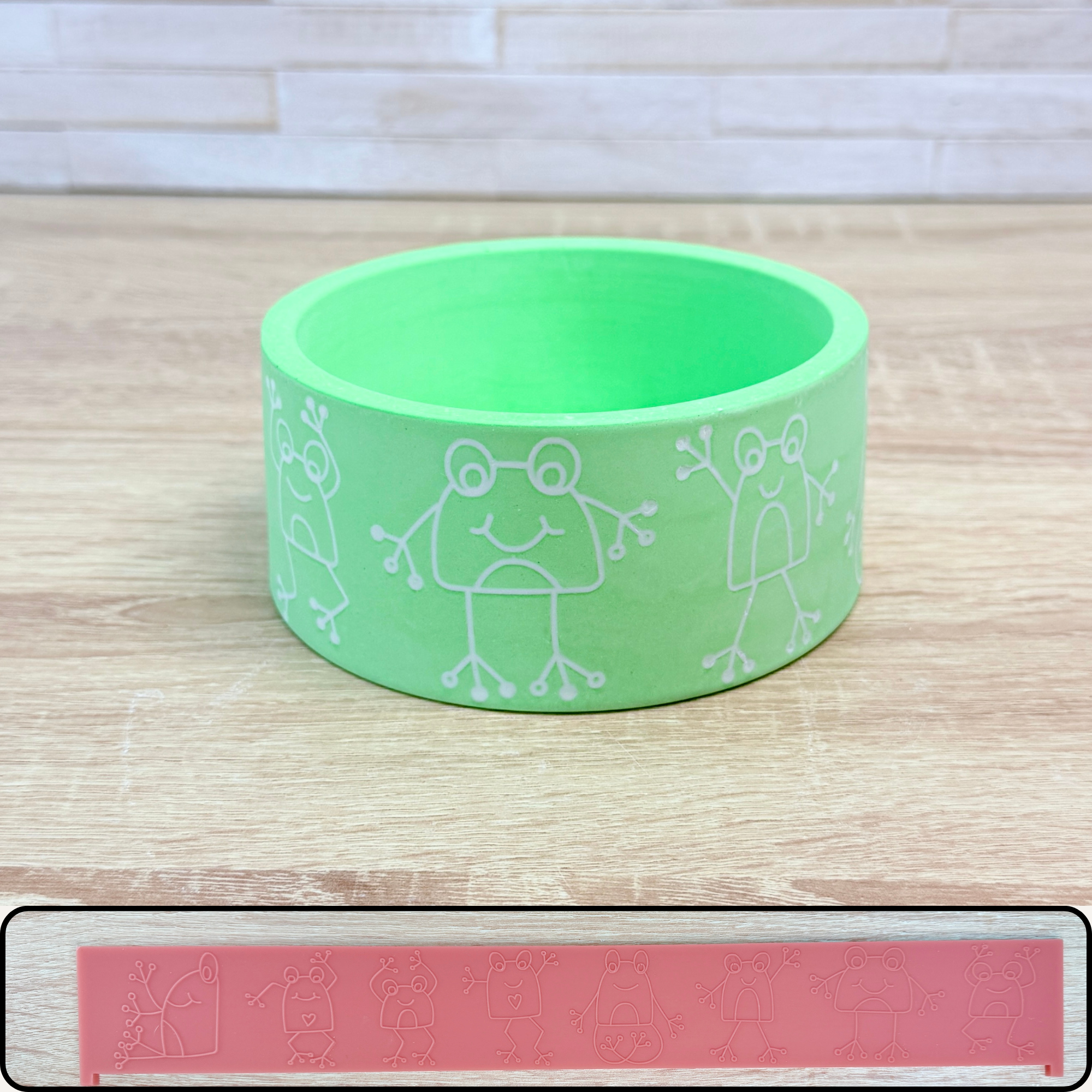 Motivband für unsere Schalenform - Yoga Frösche -