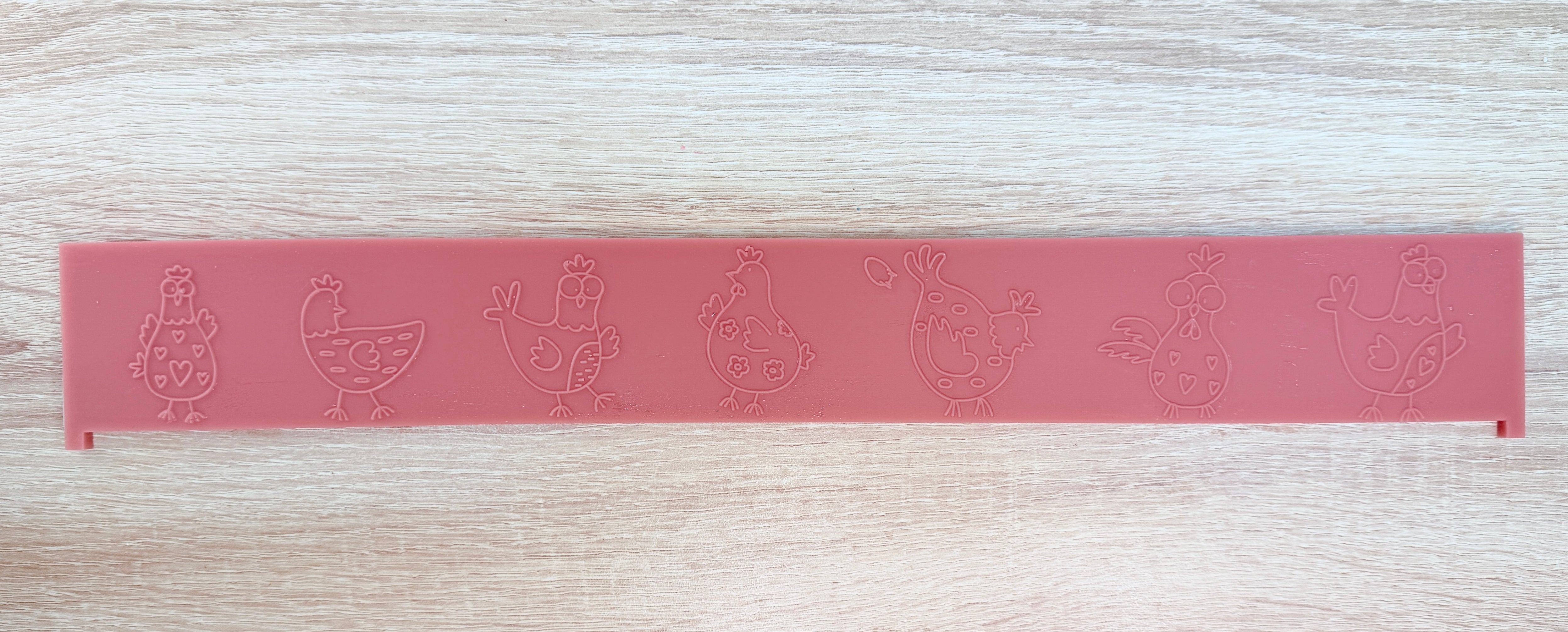 Motivband für unsere Schalenform - Hühnerband -