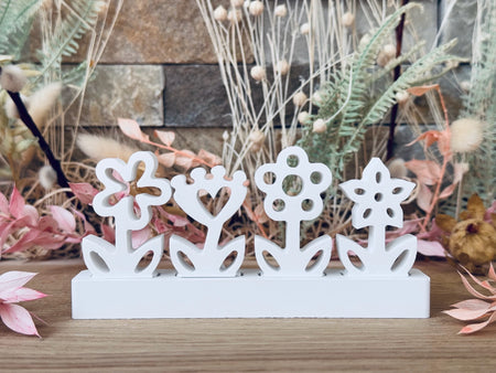Silikon - Gießform - Klötzchenhäuser - Frühlingsblumen 2 - Klötzchen - Häuserkranz - image
