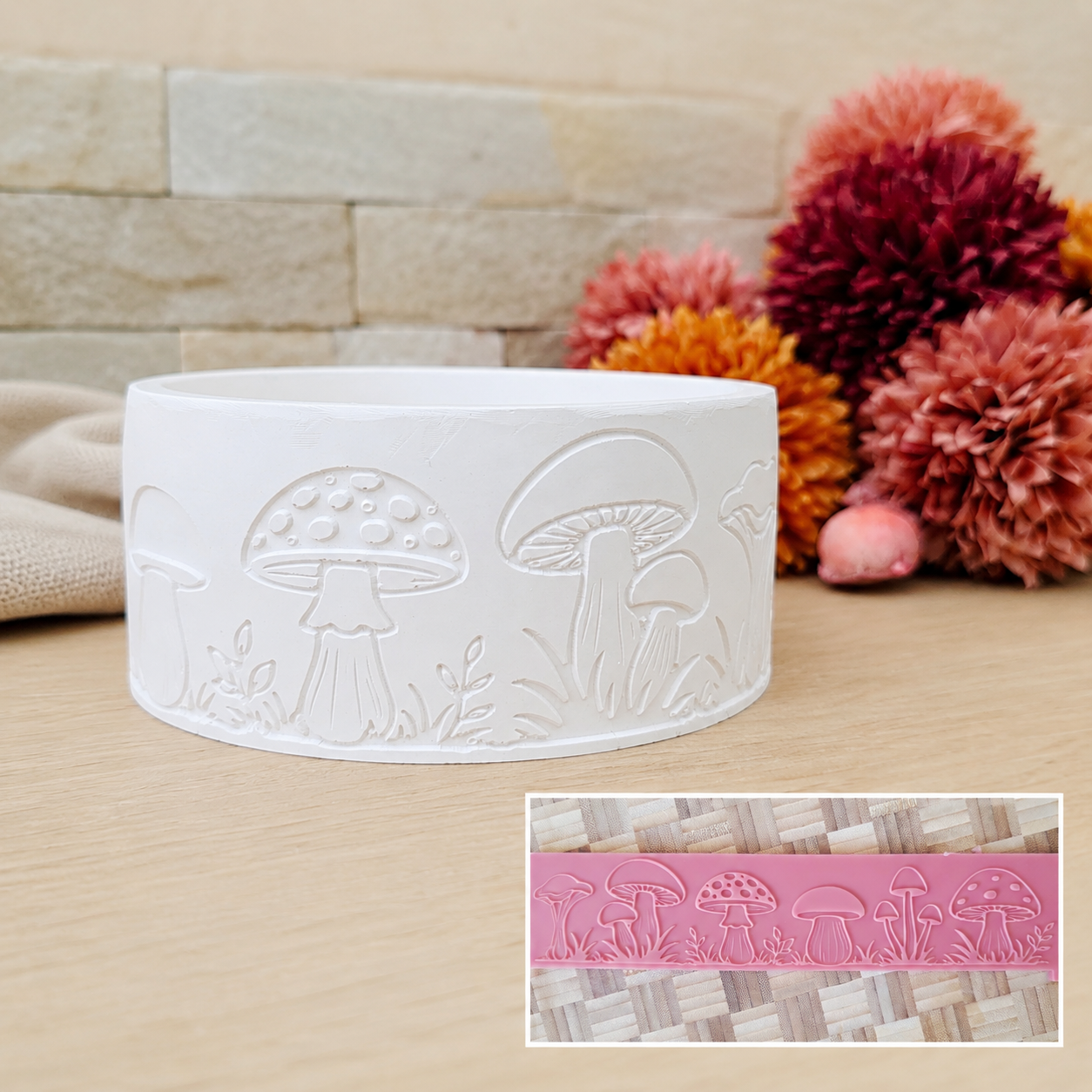 Motivband für unsere Schalenform - Pilze -