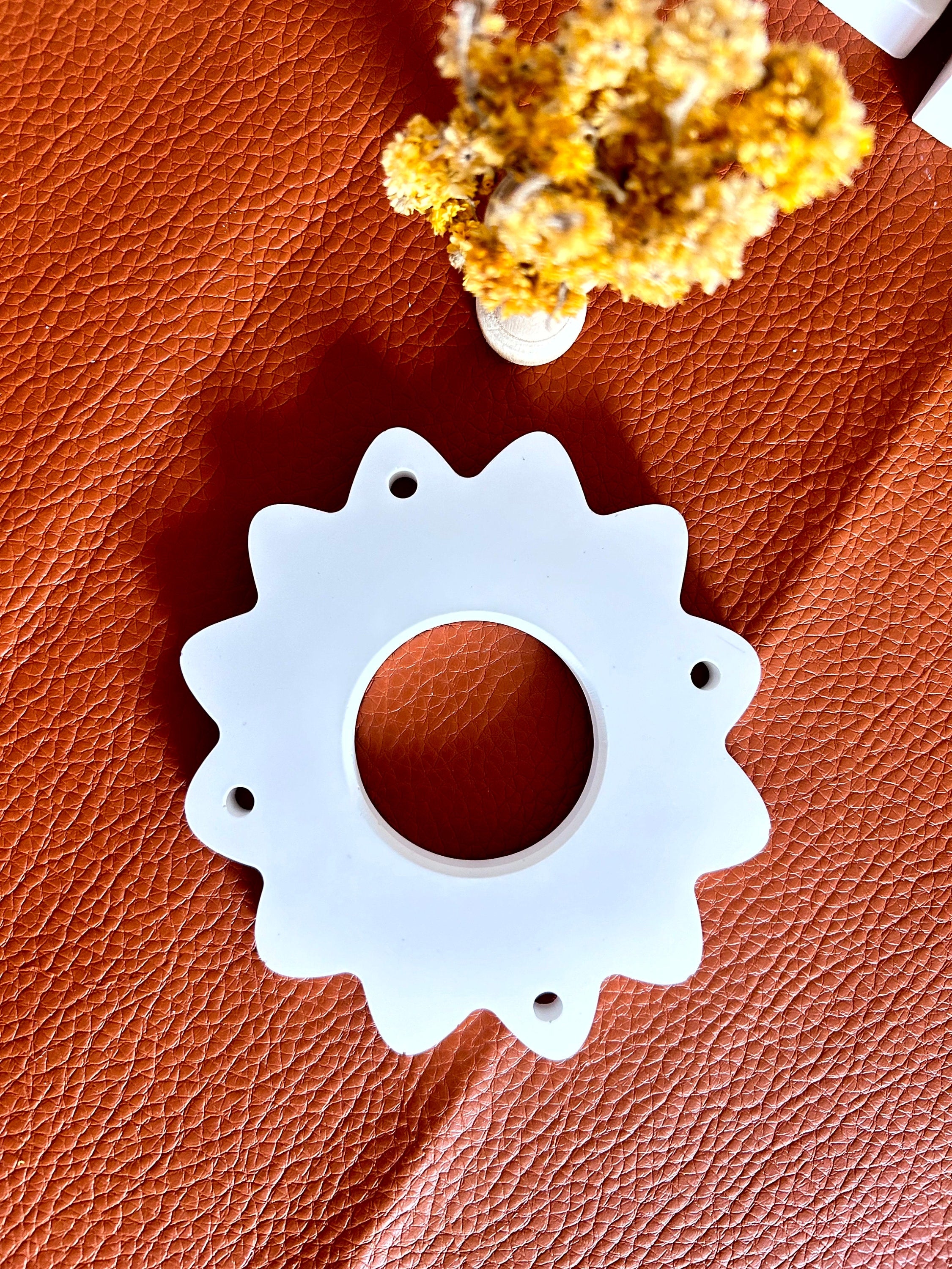 Silikon - Gießform - Blumenteelicht Aufhänger - Blumen - Teelicht