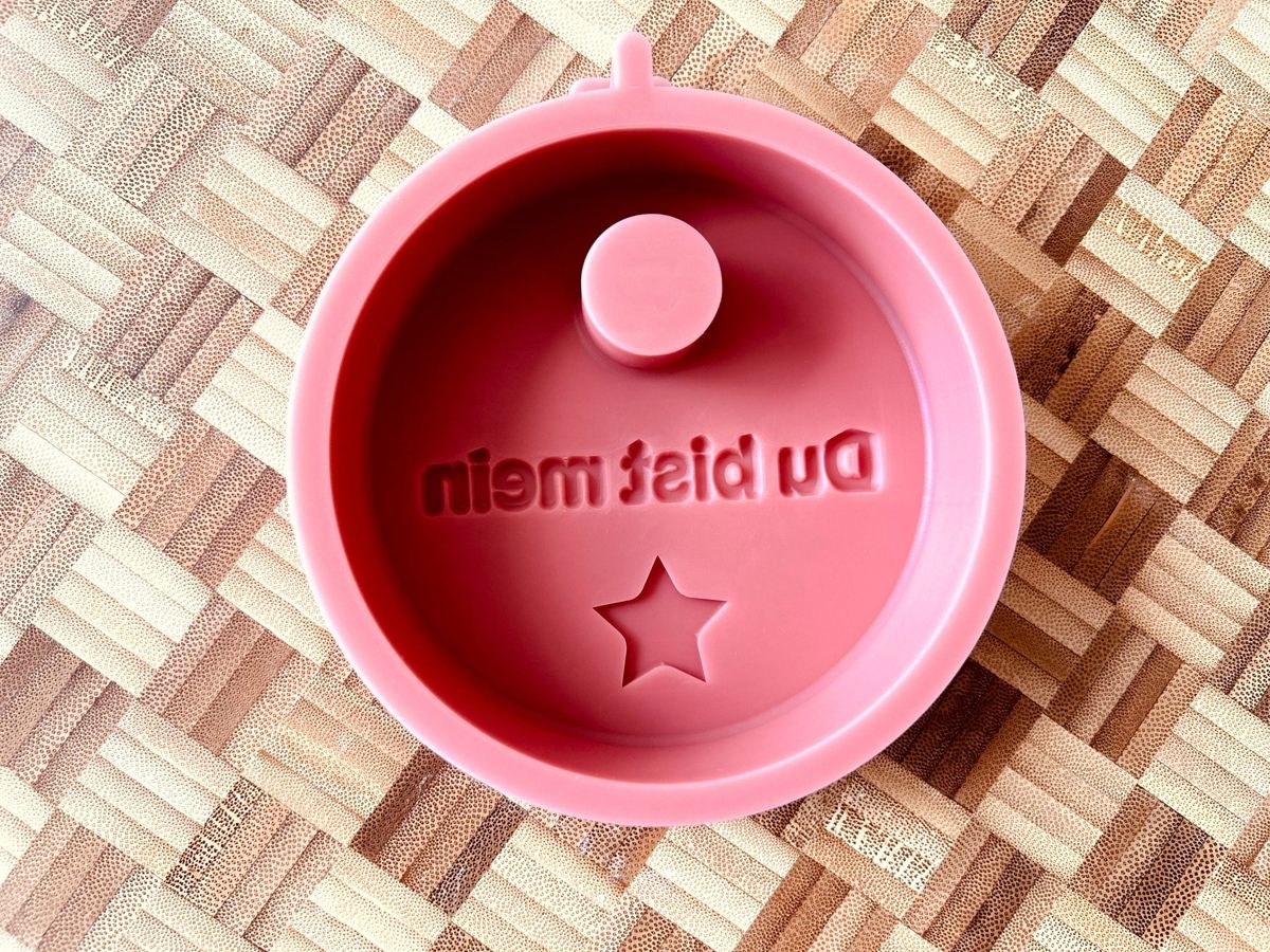 Silikon Gießform Stabkerzenteller Du bist mein Stern Stabkerzenhalter mit Stern – Ansicht 4