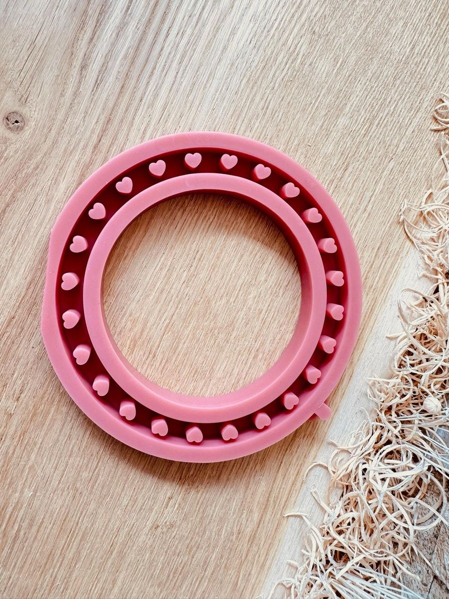 Silikon Gießform Herzring Loop Herzen – Ansicht 2