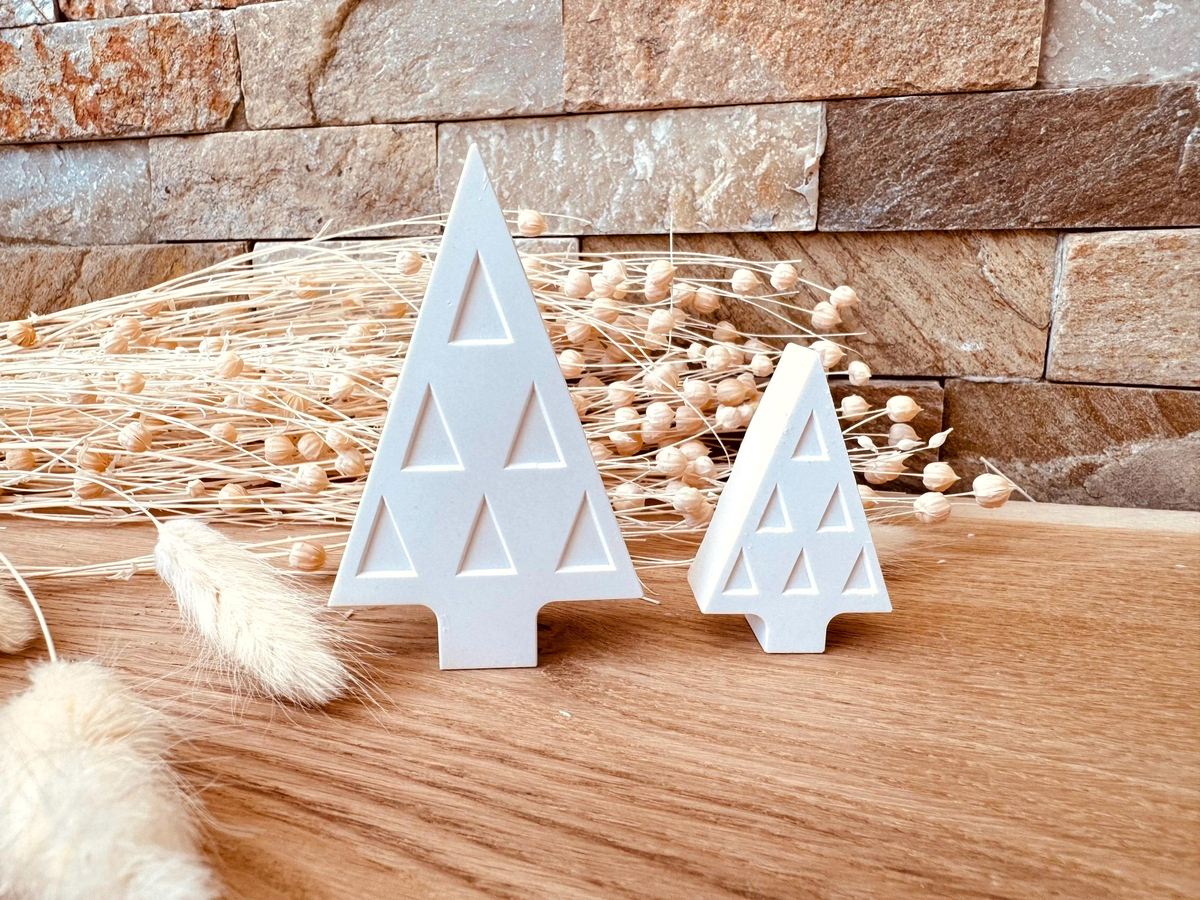 Silikon Giessform Tannenbaum mit Dreiecken Tannenbaum Weihnachtsbaum – Weihnachten