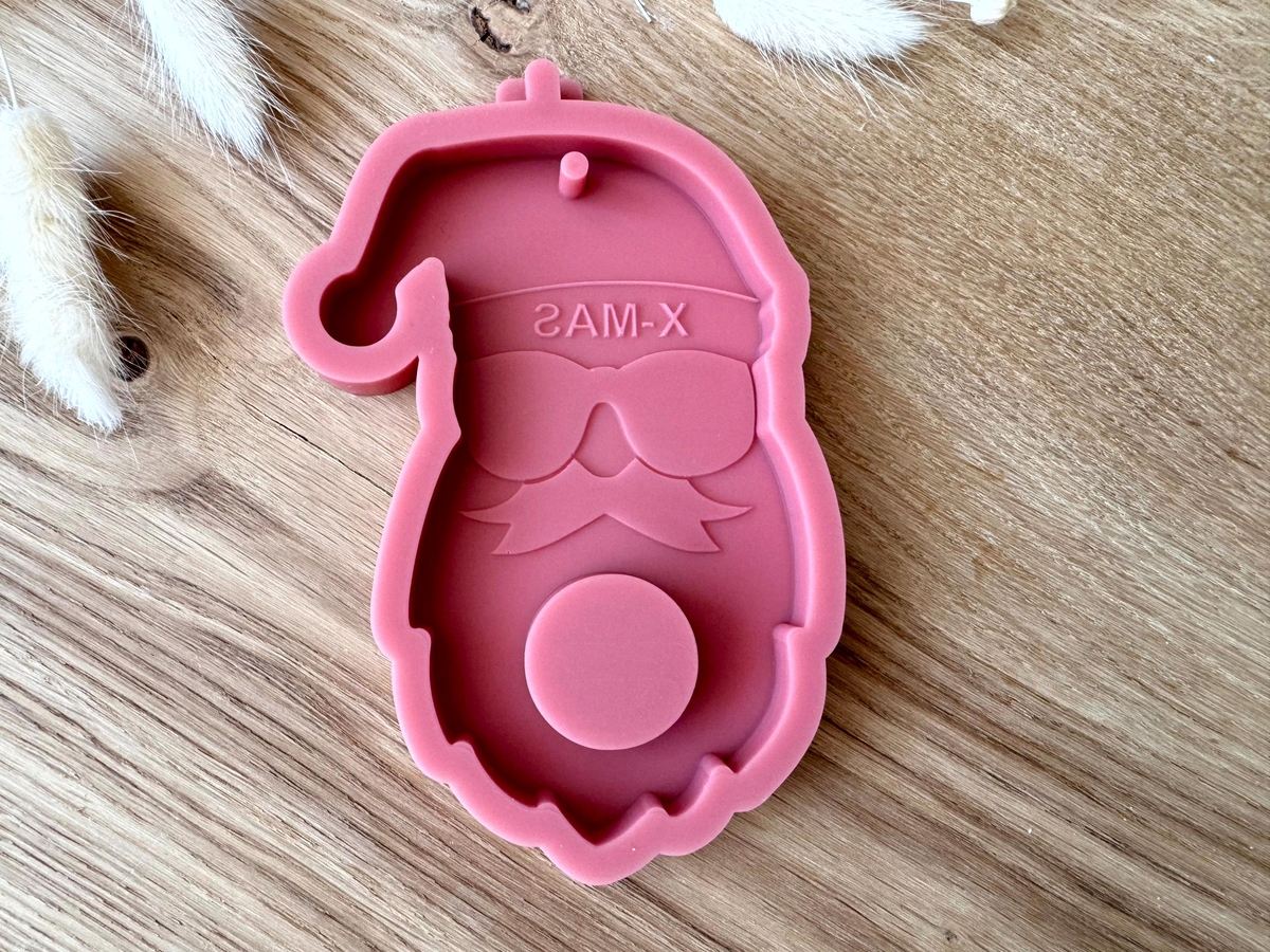 Silikon Gießform cooler Weihnachtsmann als Schokoladenhalter – Ansicht 7