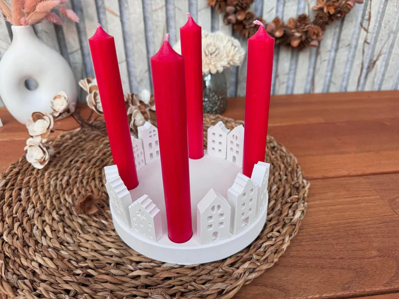 Adventskranz Set (Grundplatte + Formen für 12 Steckklötze)