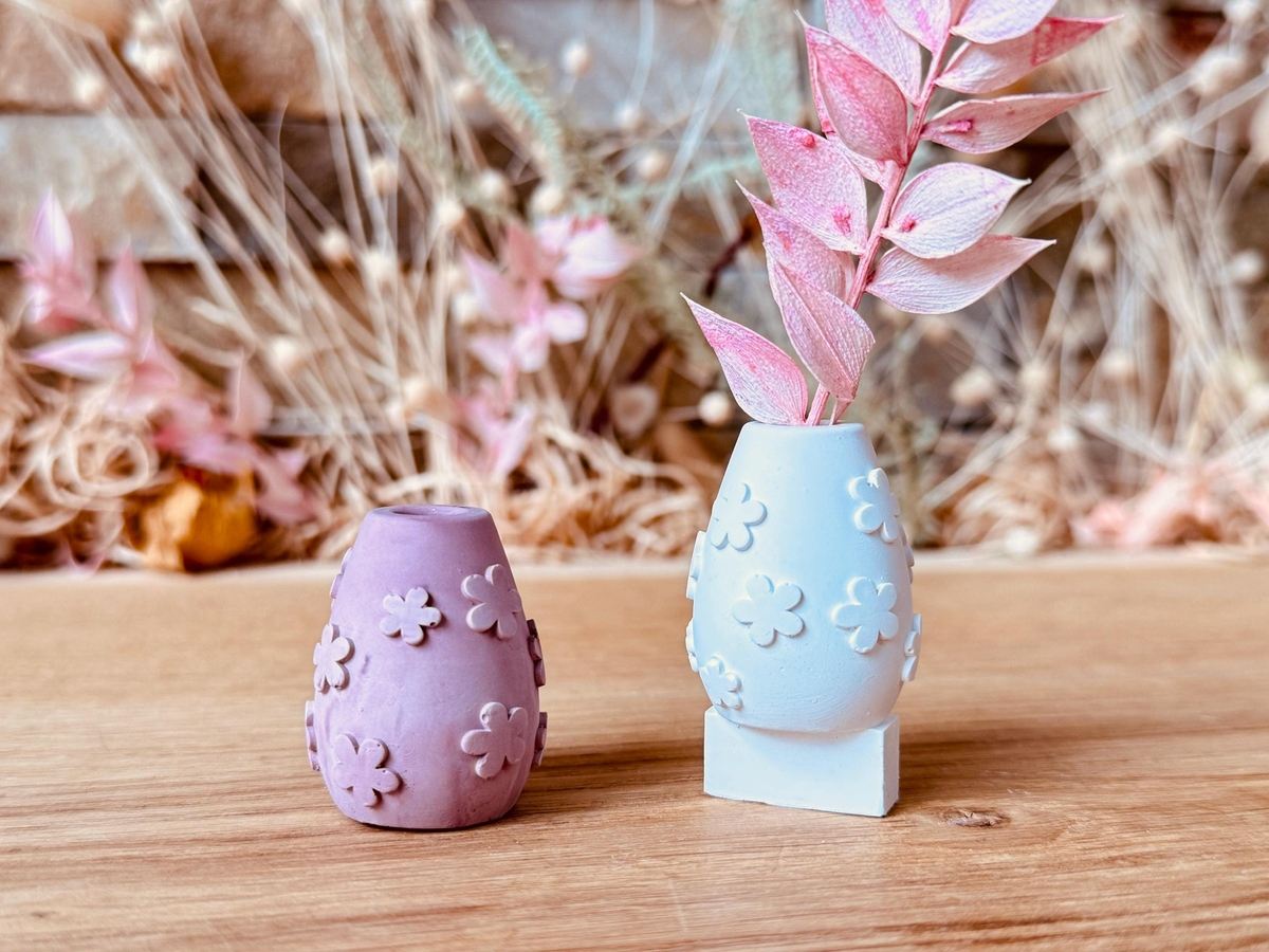 Silikon Gießform Mini Vase für unsere Häuserkranzplatten Blumen Stecksystem Klötzchen Häuserkranz