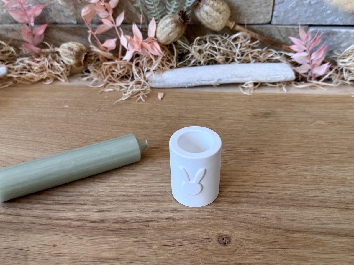 Silikon Gießform Stabkerzenhalter mit Osterhasen – Ansicht 4