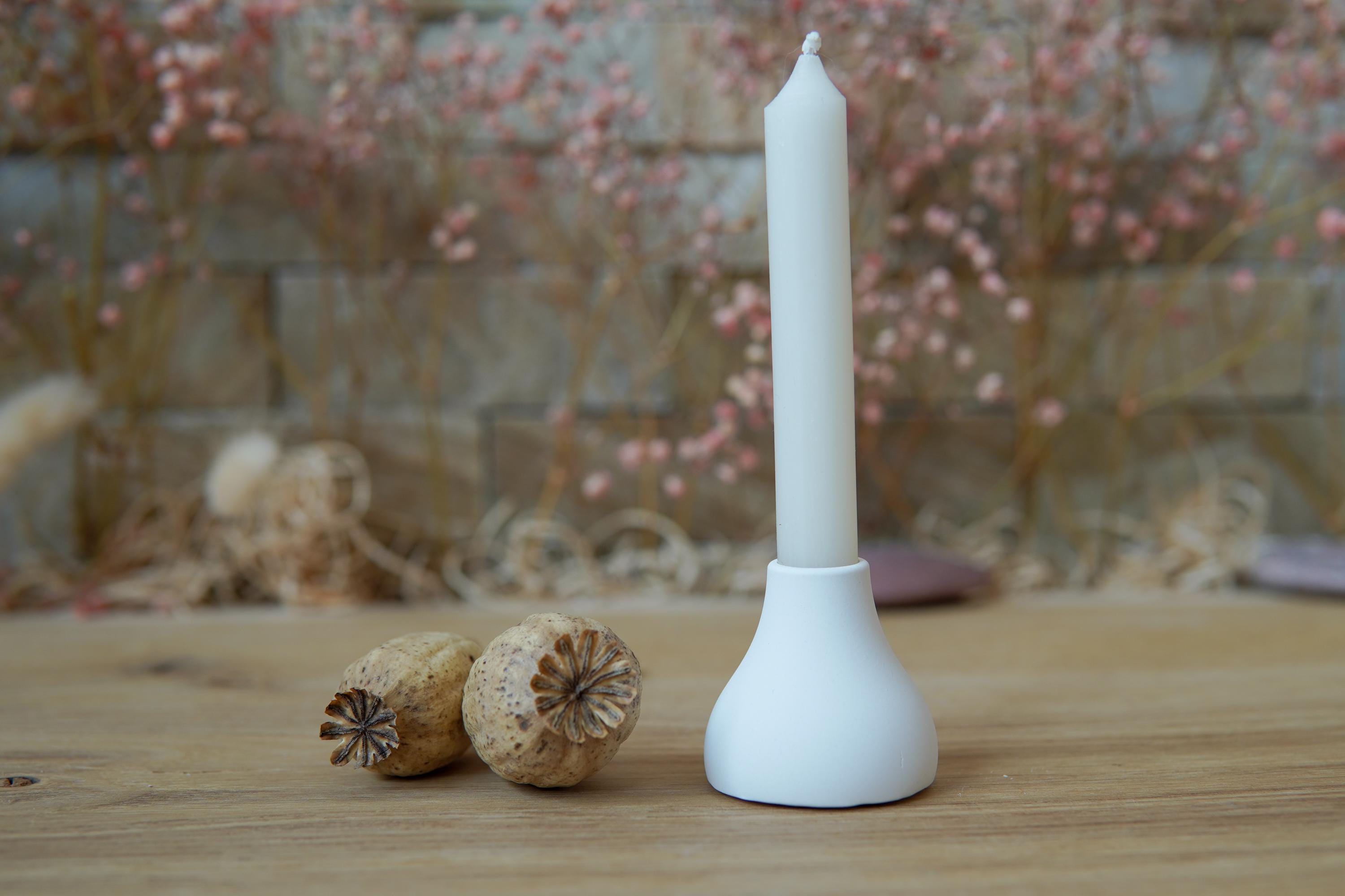 Silikongießform -  Mini-Vase mit gerader Rückseite -