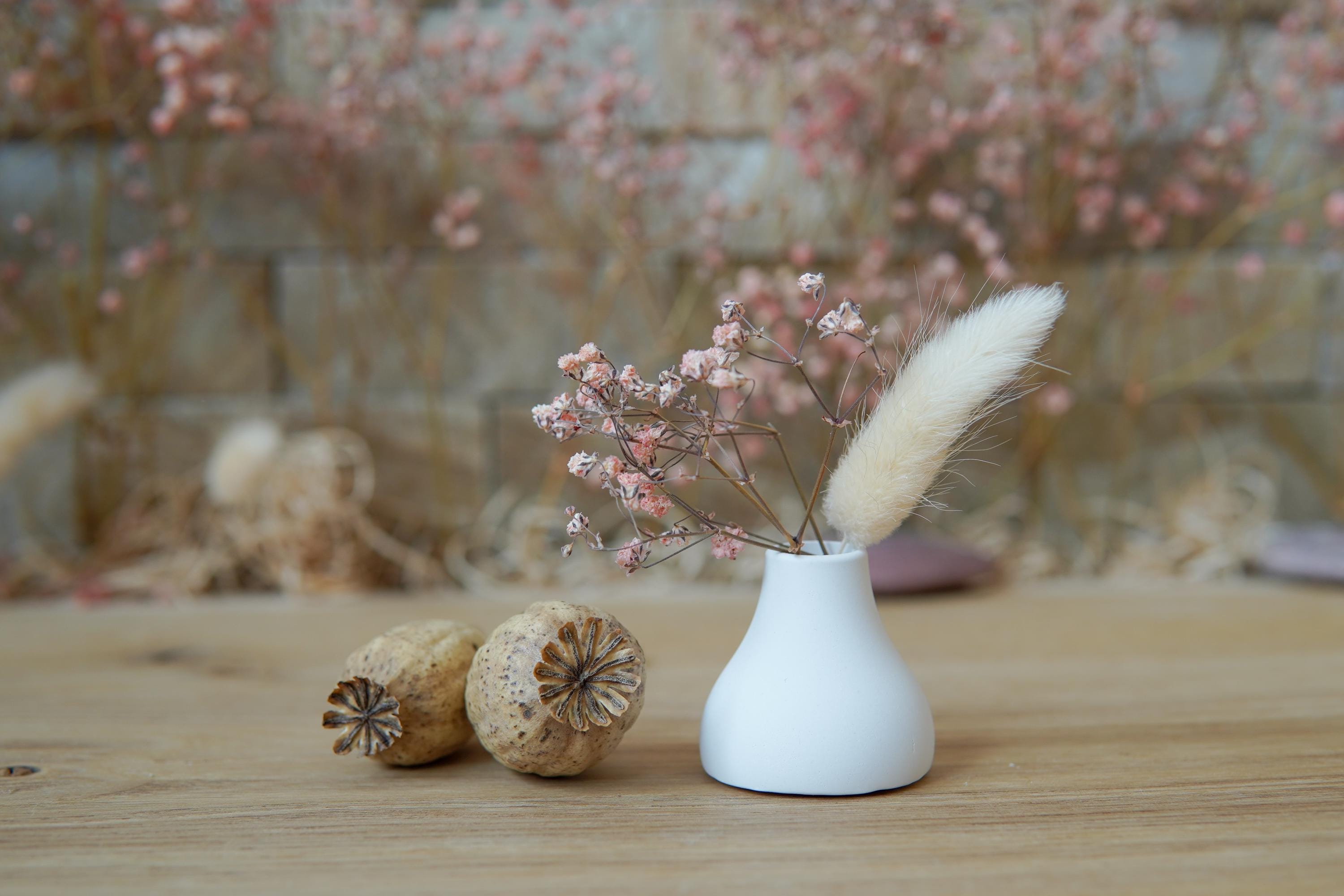 Silikongießform -  Mini-Vase mit gerader Rückseite -
