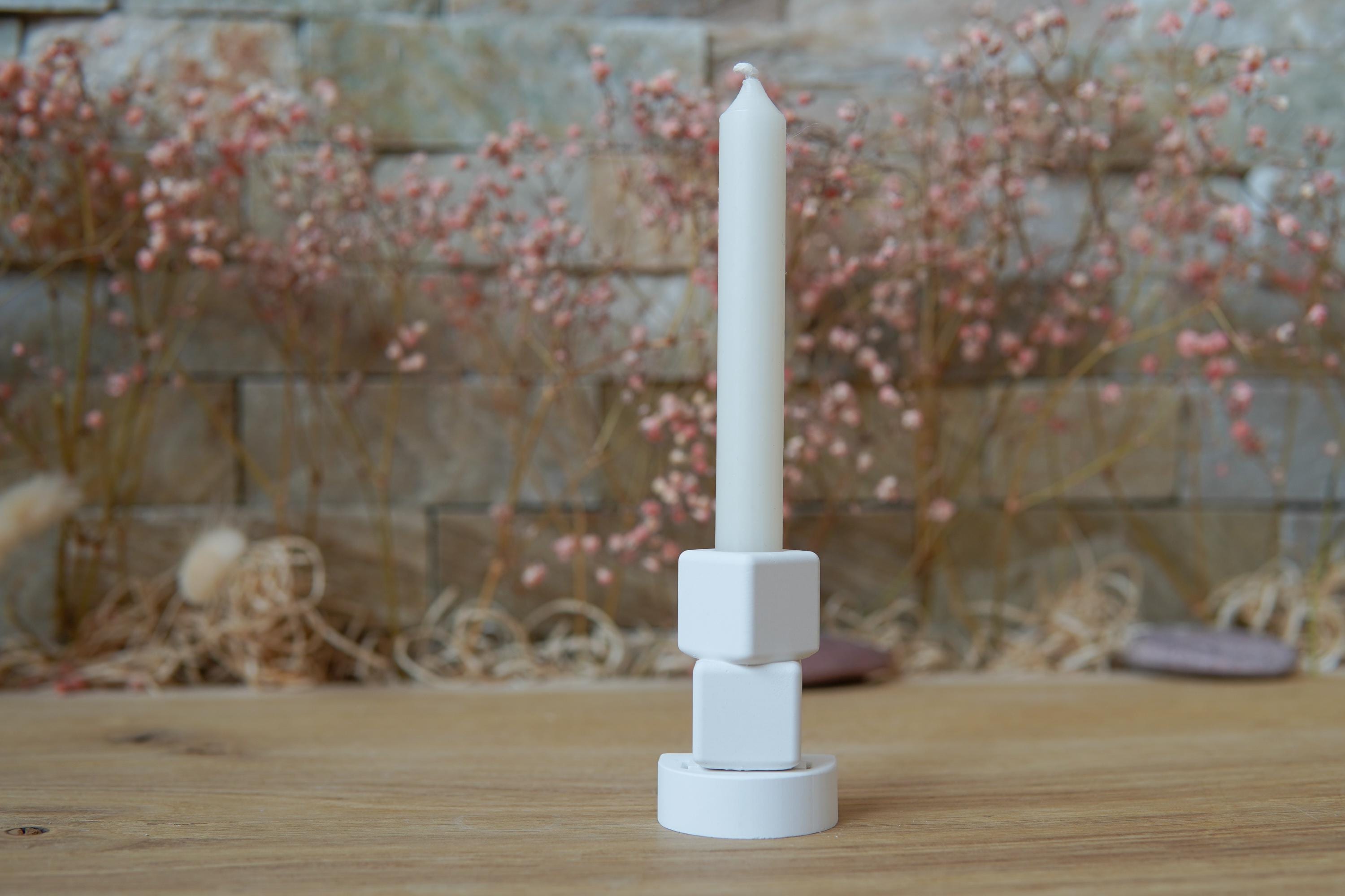 Silikon - Gießform - Mini Vase für unsere Häuserkranzplatten- 2er Quadrat - Stecksystem - Klötzchen - Häuserkranz -