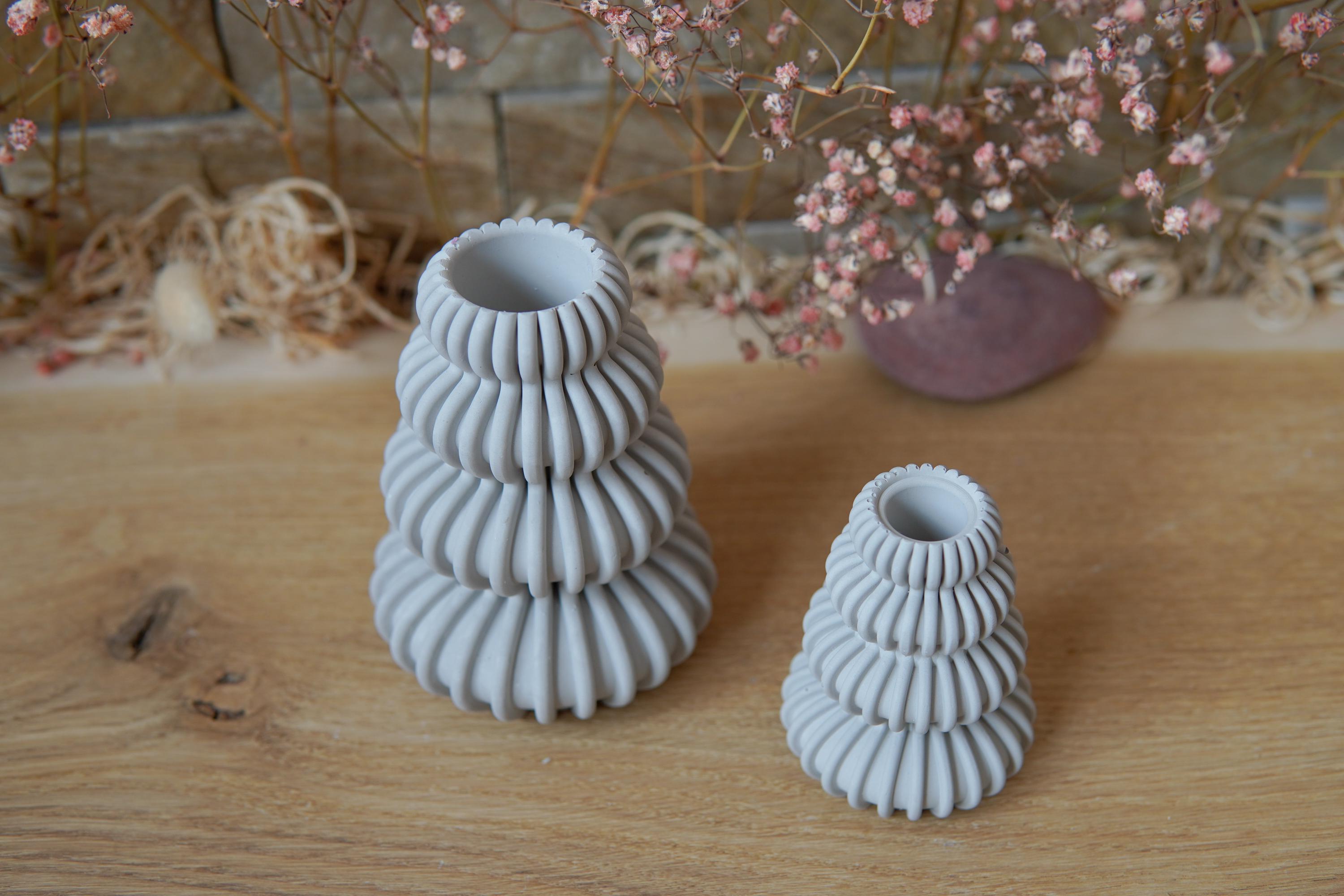 Silikongießform -  „Frostlicht“ – Vase & Kerzenhalter -
