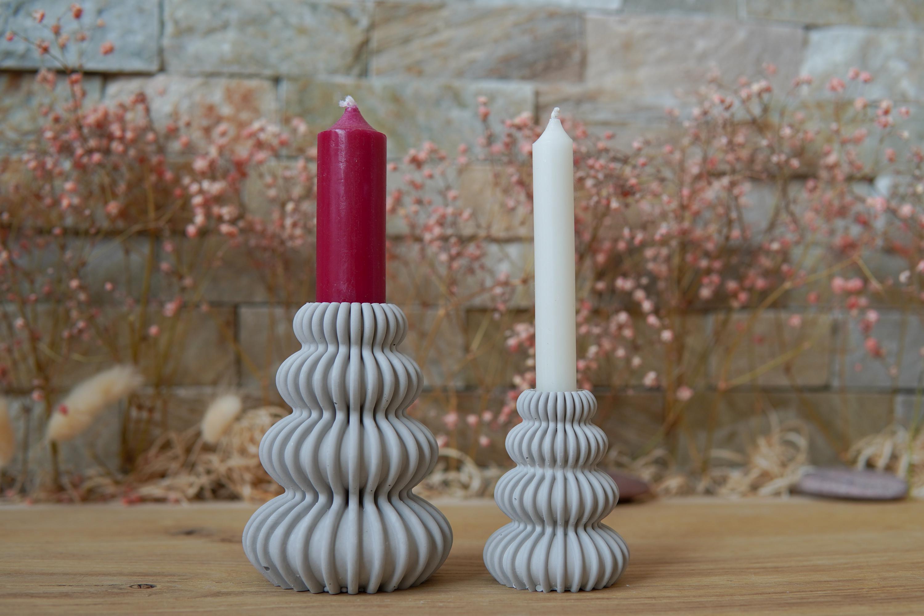 Silikongießform -  „Frostlicht“ – Vase & Kerzenhalter -
