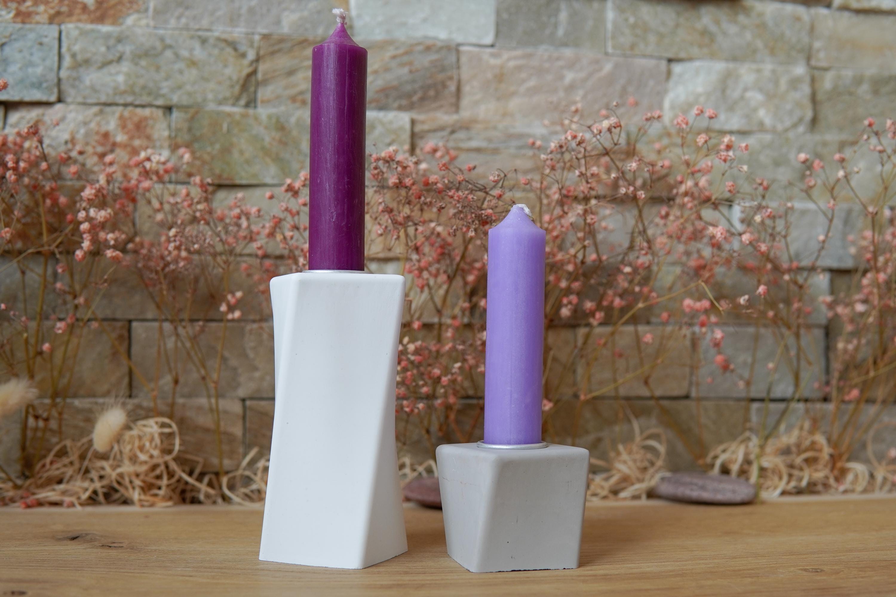Silikongießform – Quadratische Vase - Stabkerzenhalter „Twist“ -