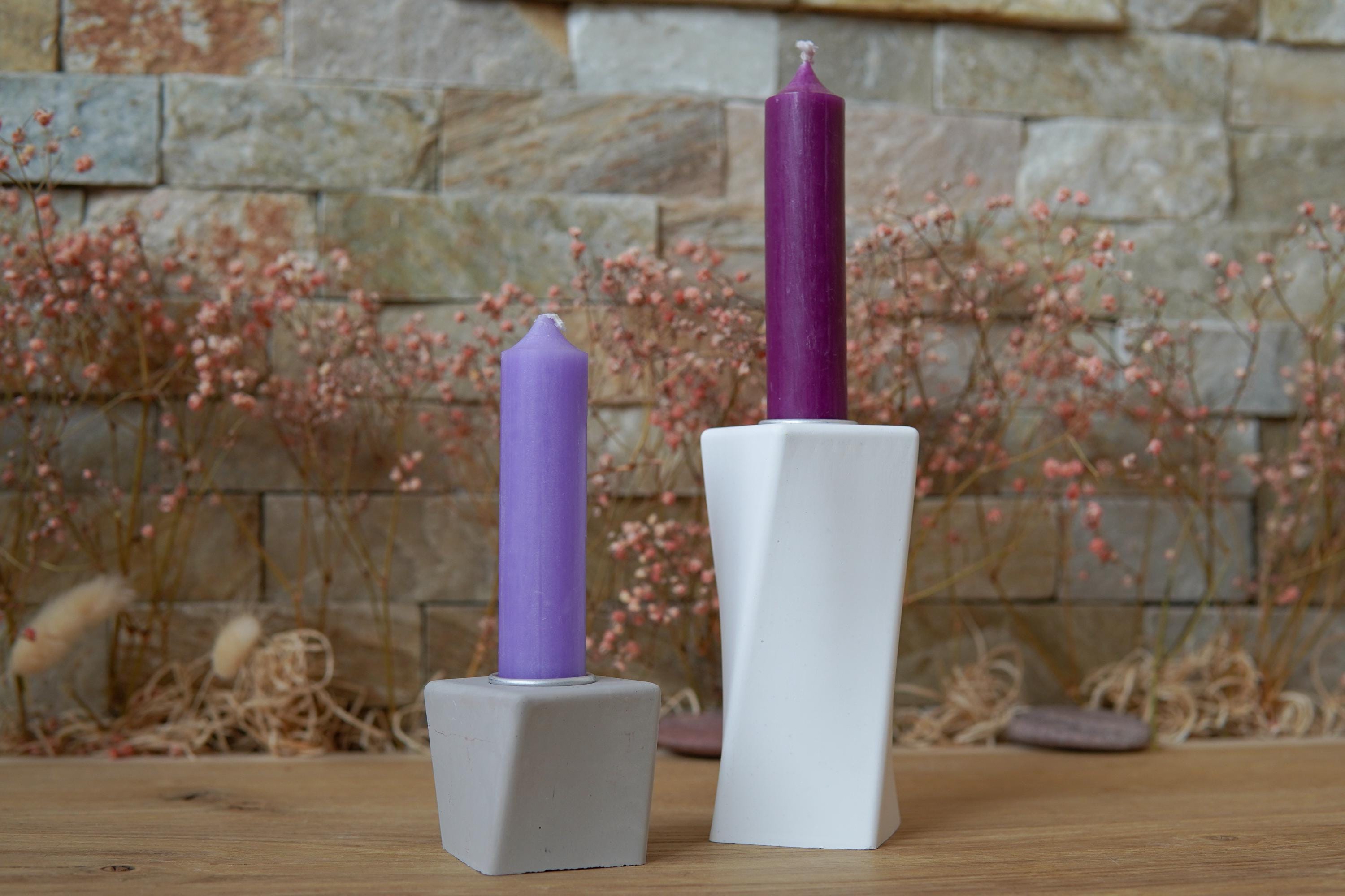 Silikongießform – Quadratische Vase - Stabkerzenhalter „Twist“ -