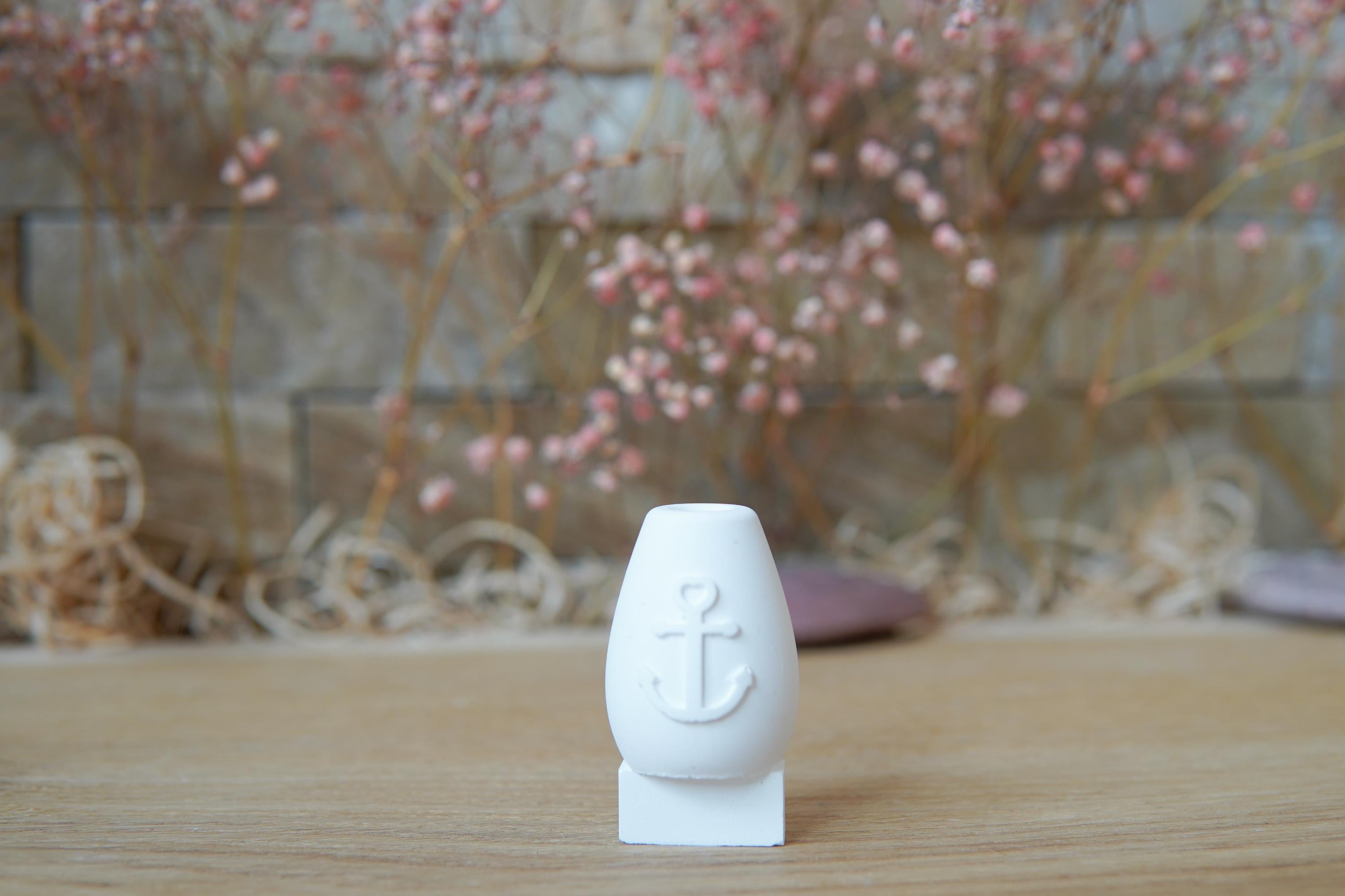 Silikon - Gießform - Mini Vase für unsere Häuserkranzplatten- Anker Vase - Stecksystem - Klötzchen - Häuserkranz -
