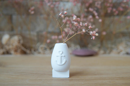Silikon - Gießform - Mini Vase für unsere Häuserkranzplatten- Anker Vase - Stecksystem - Klötzchen - Häuserkranz - image