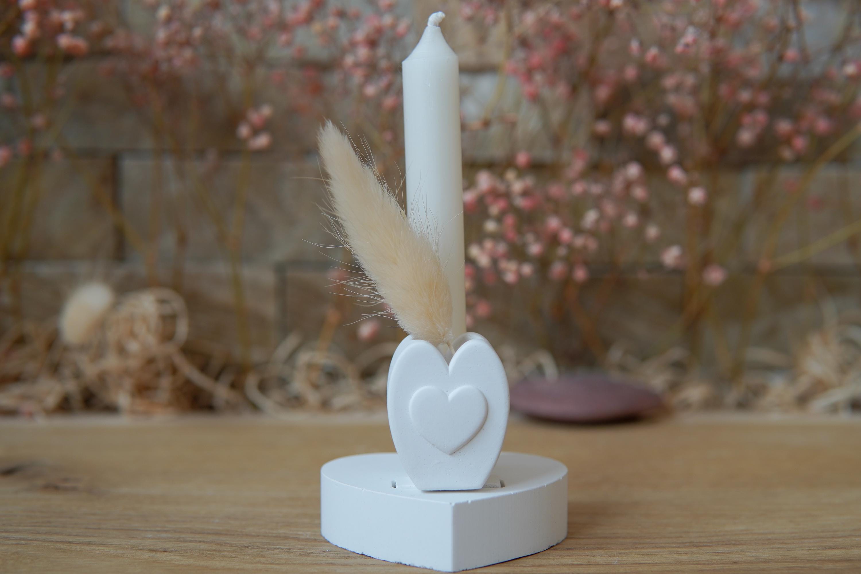 Silikon - Gießform - Mini Vase für unsere Häuserkranzplatten- Herzsockel Vase - Stecksystem - Klötzchen - Häuserkranz -