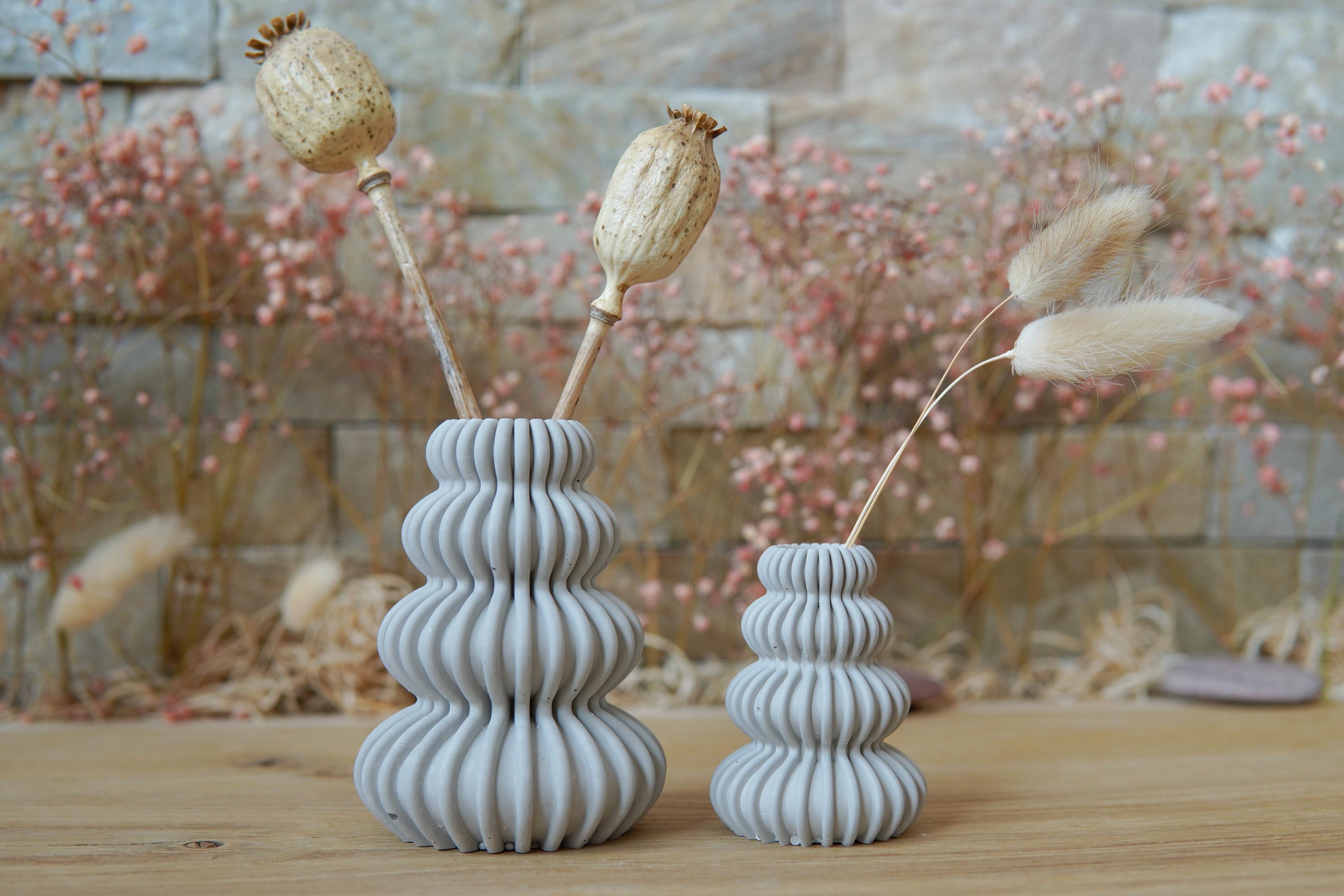 Silikongießform -  „Frostlicht“ – Vase & Kerzenhalter -
