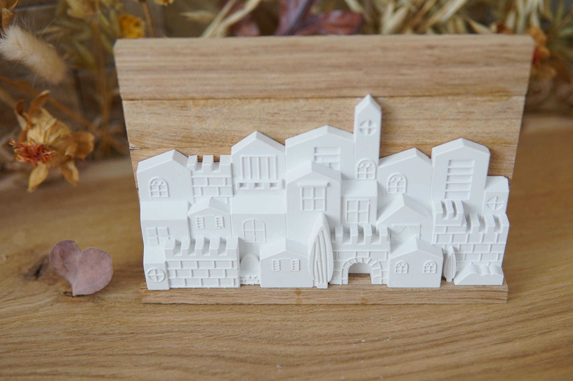 Silikon – Gießform – Mini-Stadt – passend für Holzklötzchen –