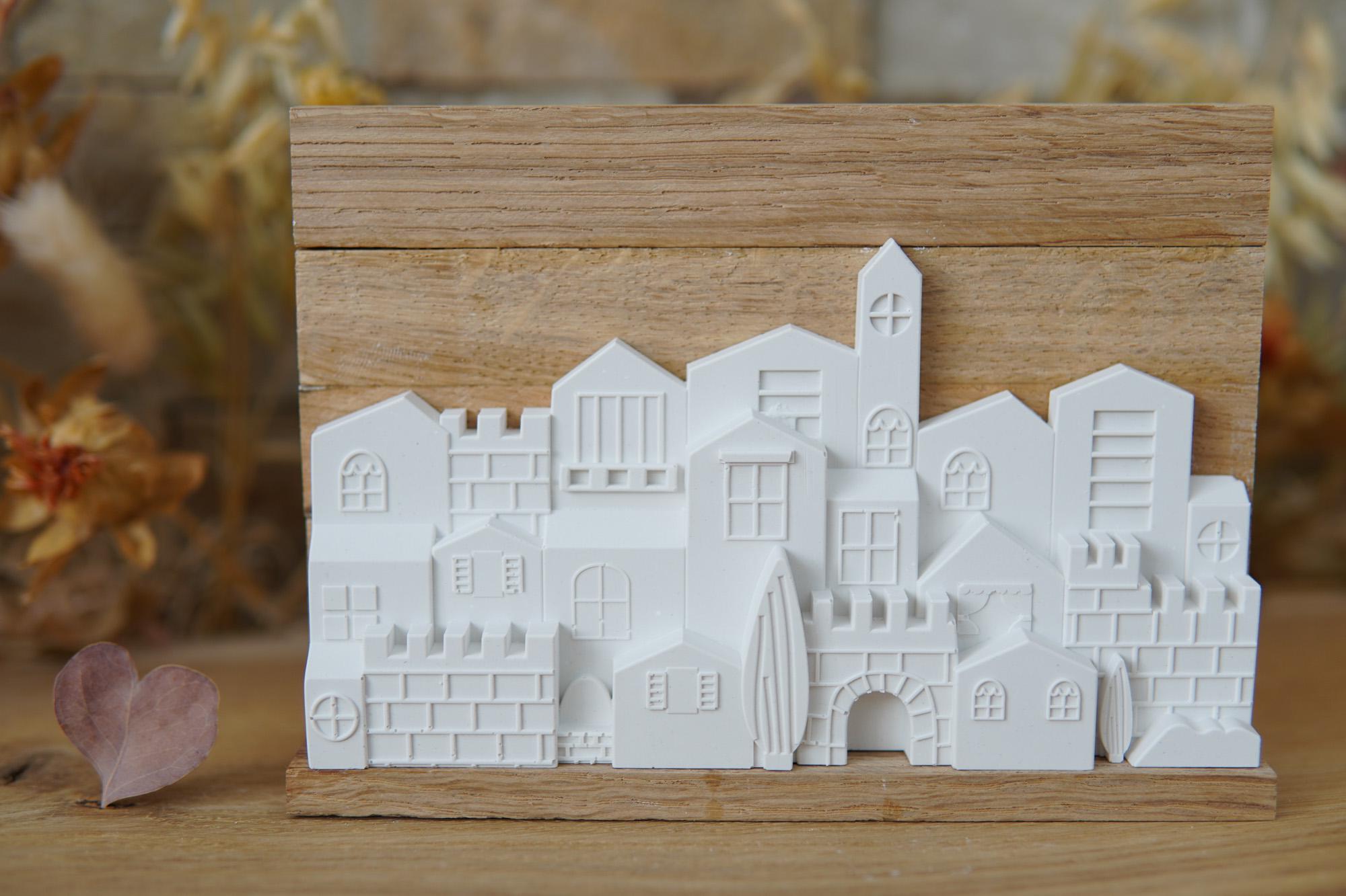 Silikon – Gießform – Mini-Stadt – passend für Holzklötzchen –