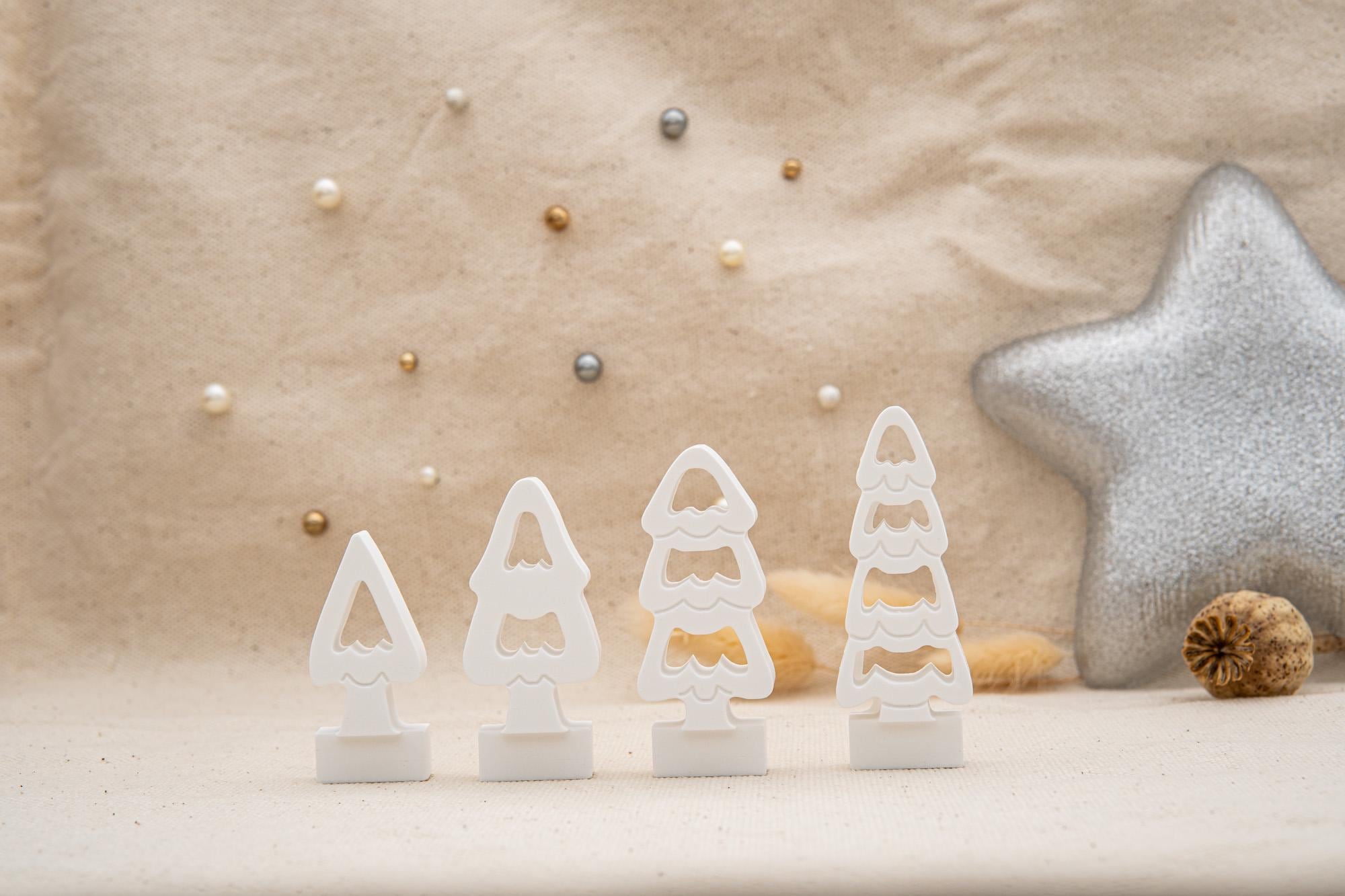 Silikon – Gießform – 4 Tannen offen – Steckform – passend für unser Stecksystem