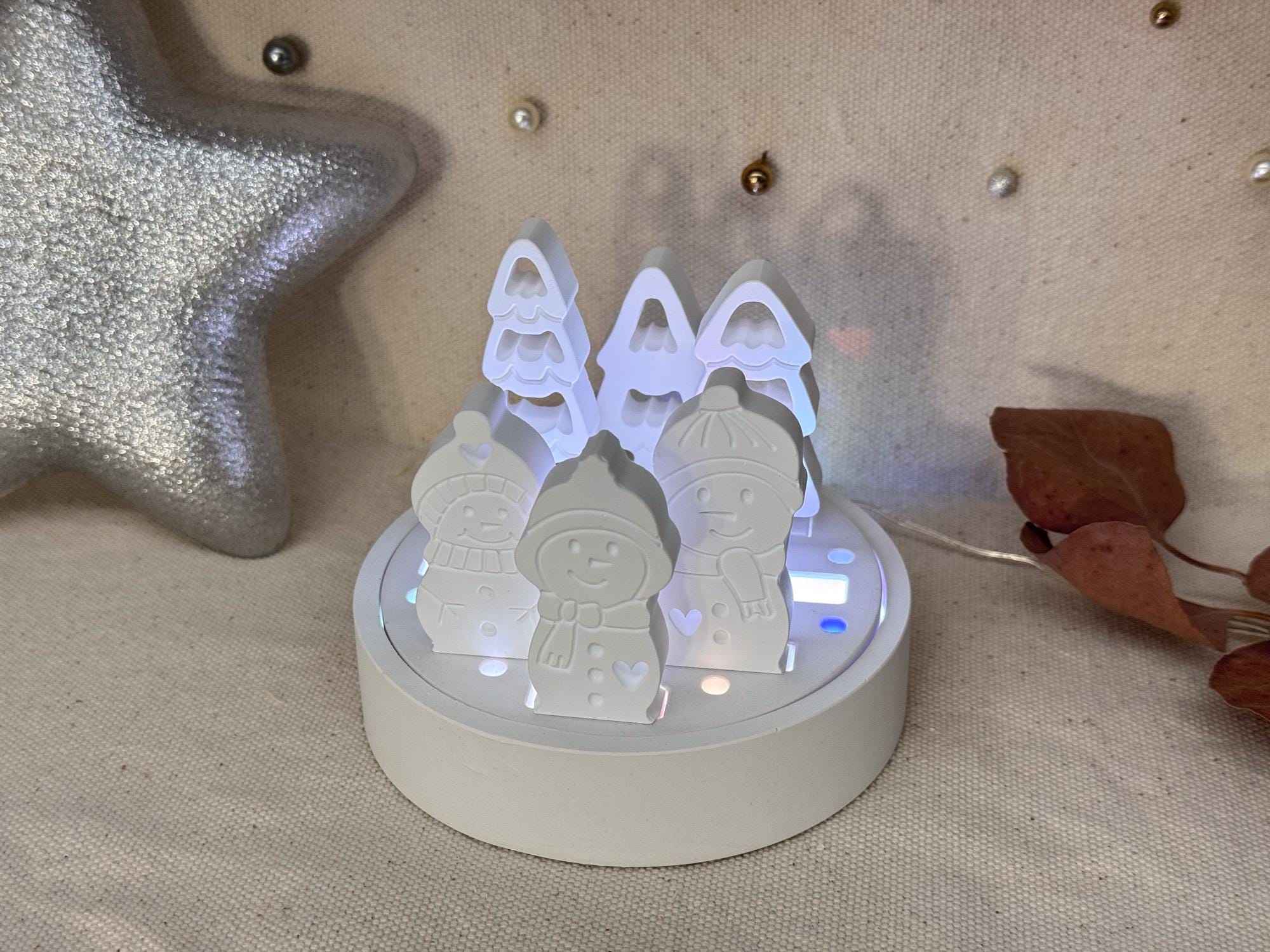 Silikon – Gießform – Lichtdose – mit Deckel für leuchtende Figuren -