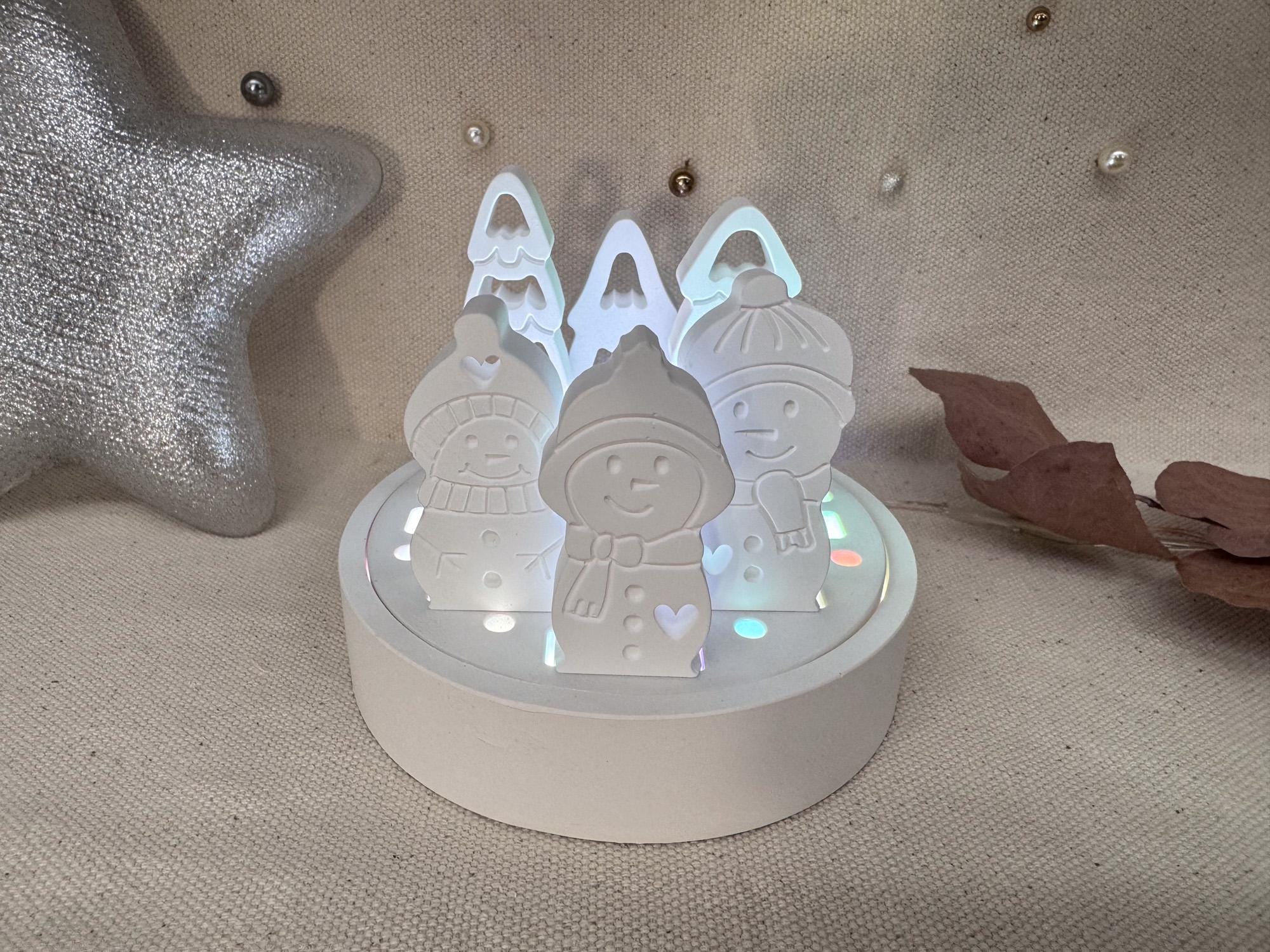 Silikon – Gießform – Lichtdose – mit Deckel für leuchtende Figuren -