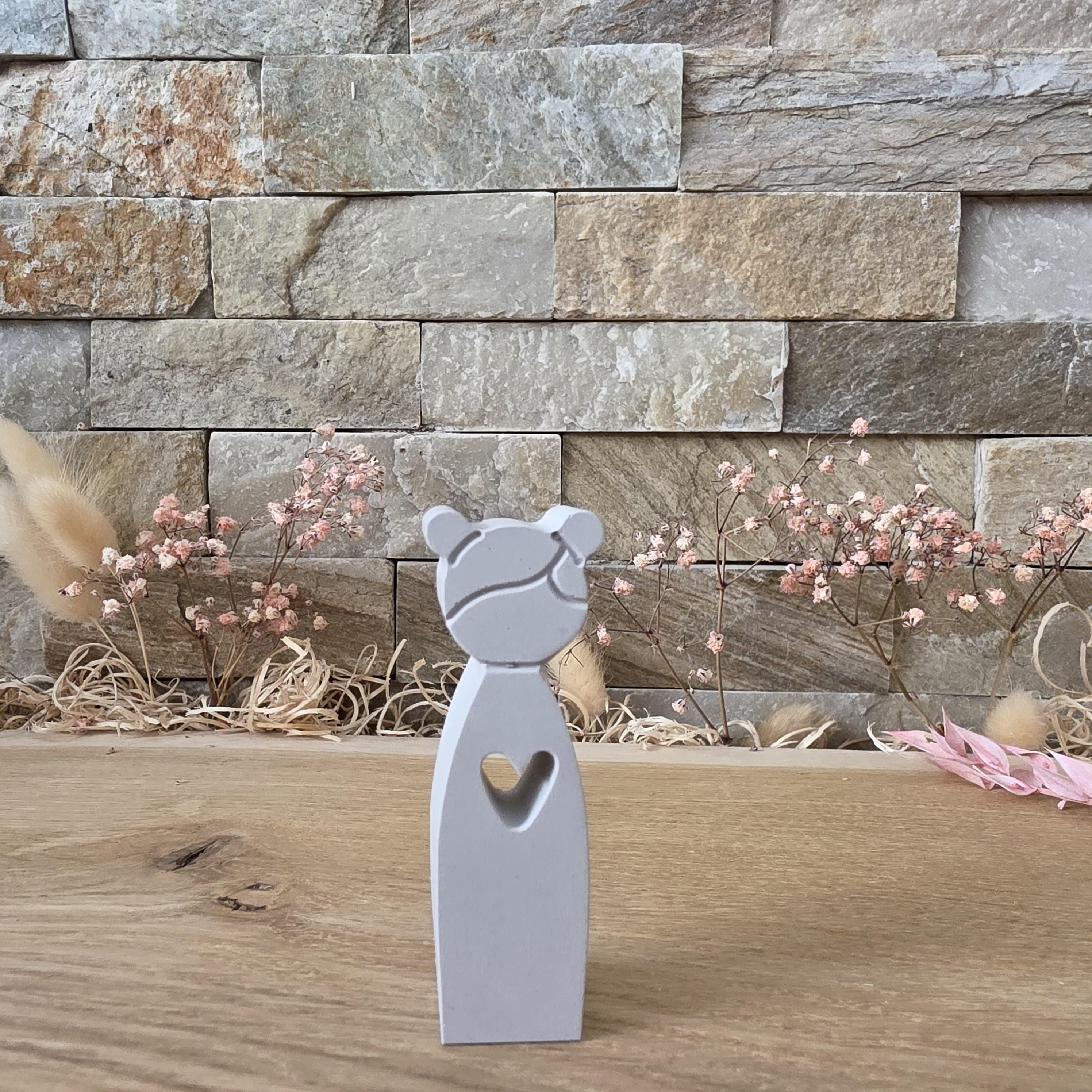 Silikon – Gießform – Zopfmädchen 2  – schlicht & kombinierbar -