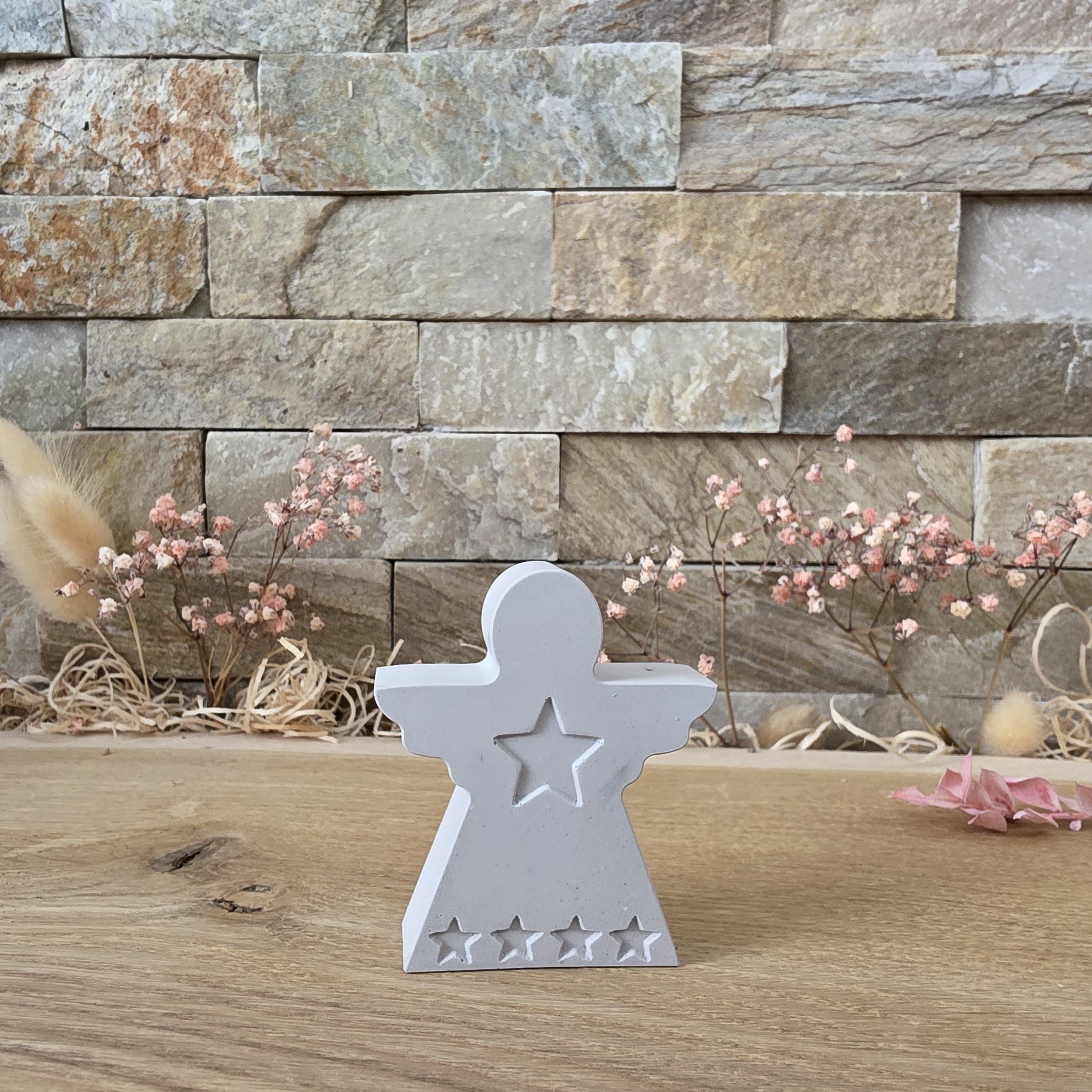 Silikon – Gießform – Engel Sternenglanz – mit zentralem Stern & Mini-Sternen