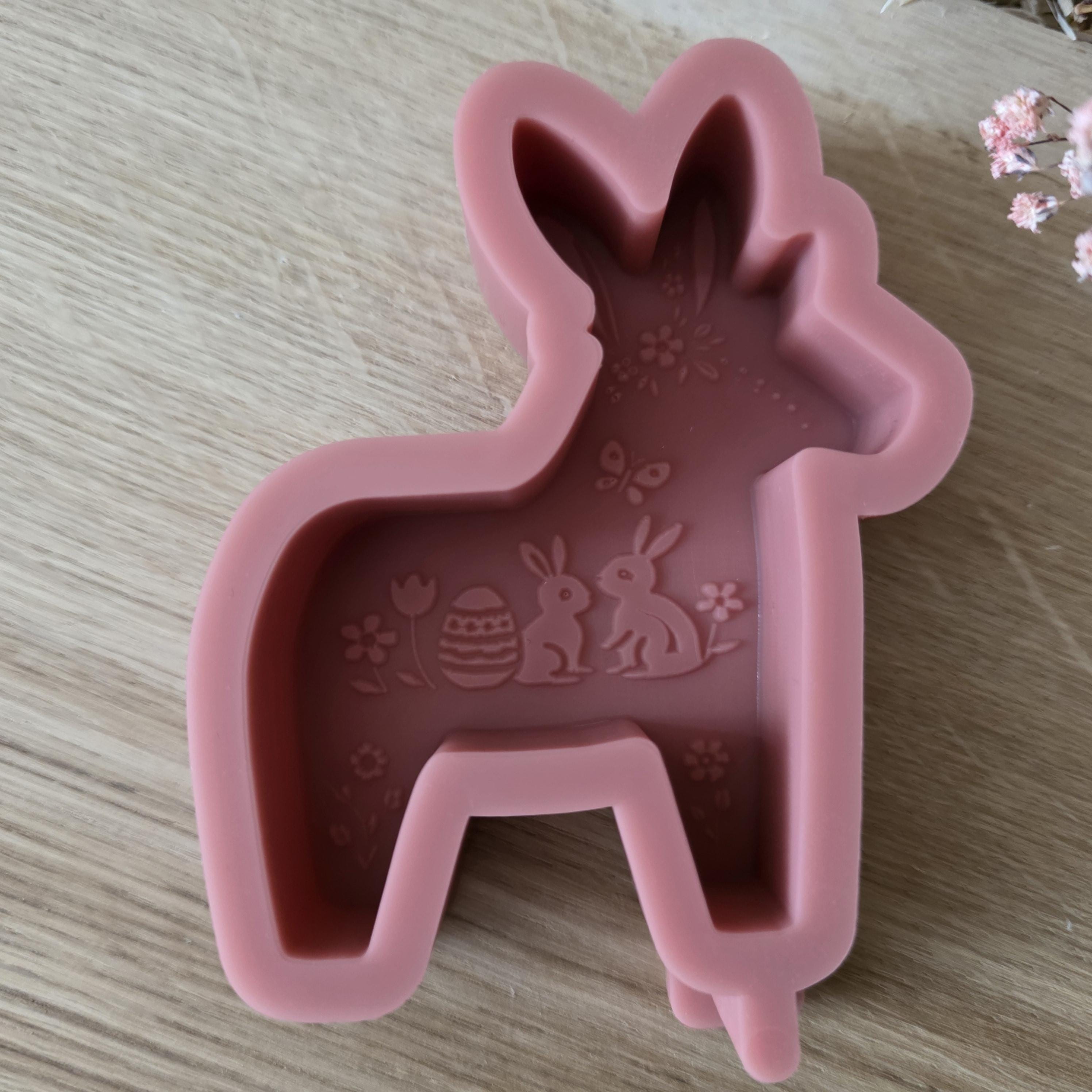 Silikon – Gießform – Dalahopp – Pferd mit Hasenohren & Ostermuster