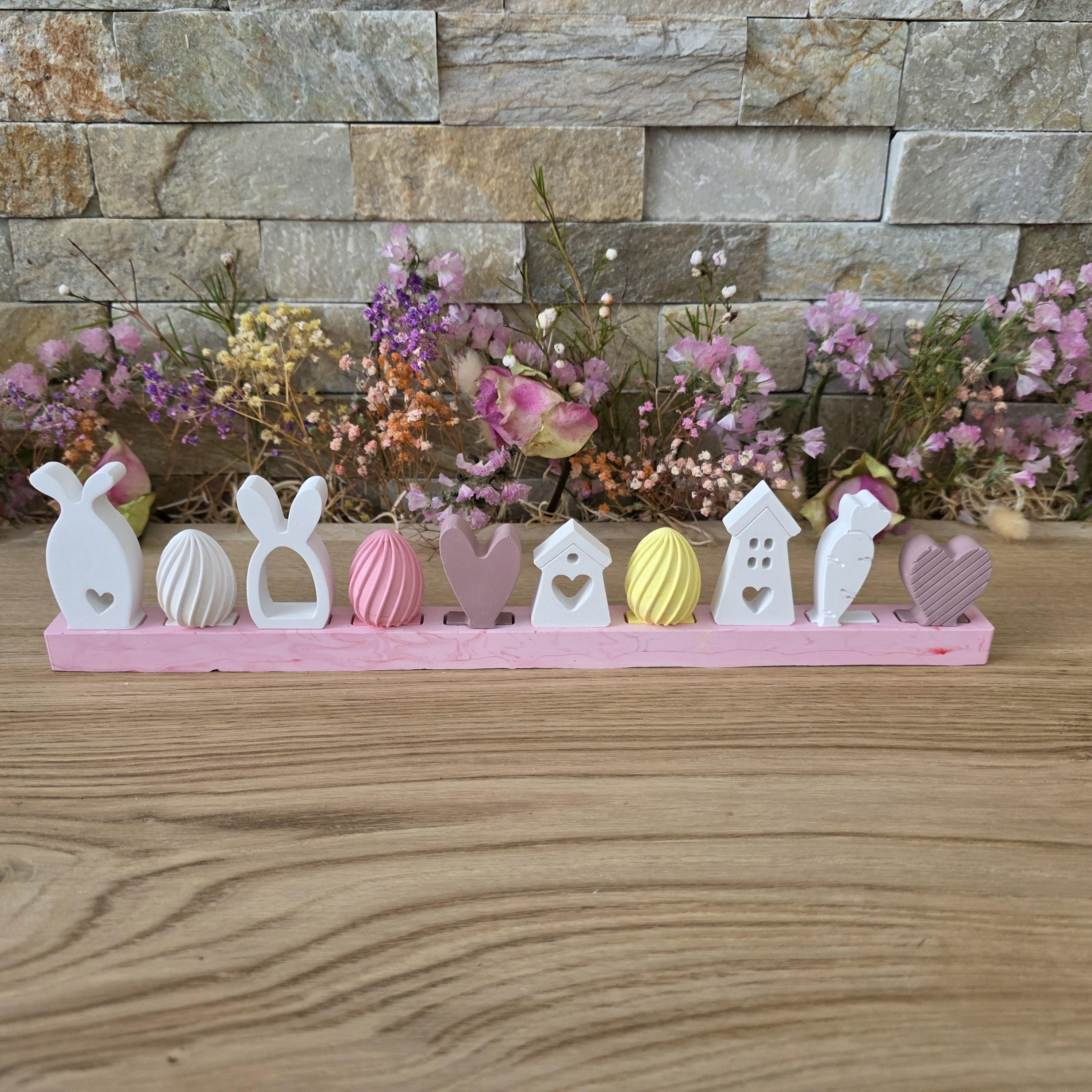 Silikon – Gießform – Steckform Klötzchenleiste – Platz für 10 Stecker