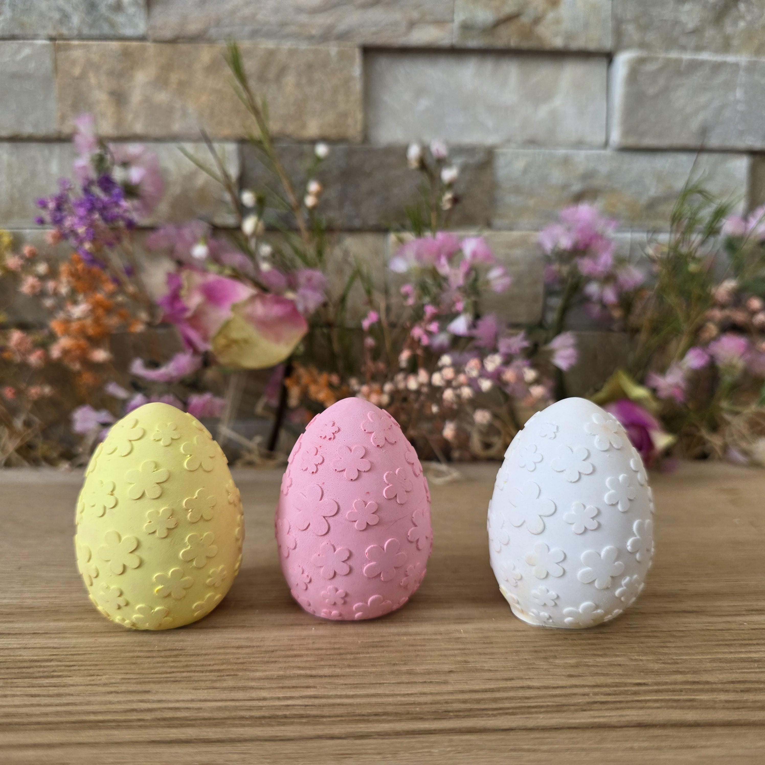 Silikon – Gießform – 3D-Ei Blumenmuster -