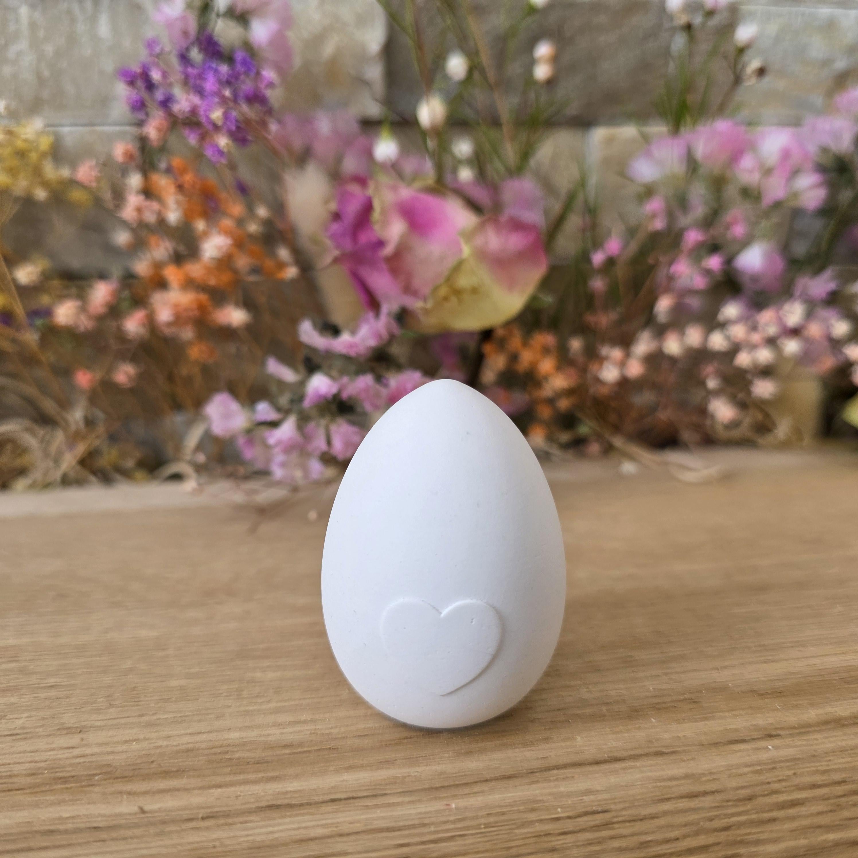 Silikon – Gießform – 3D-Ei mit Herz -