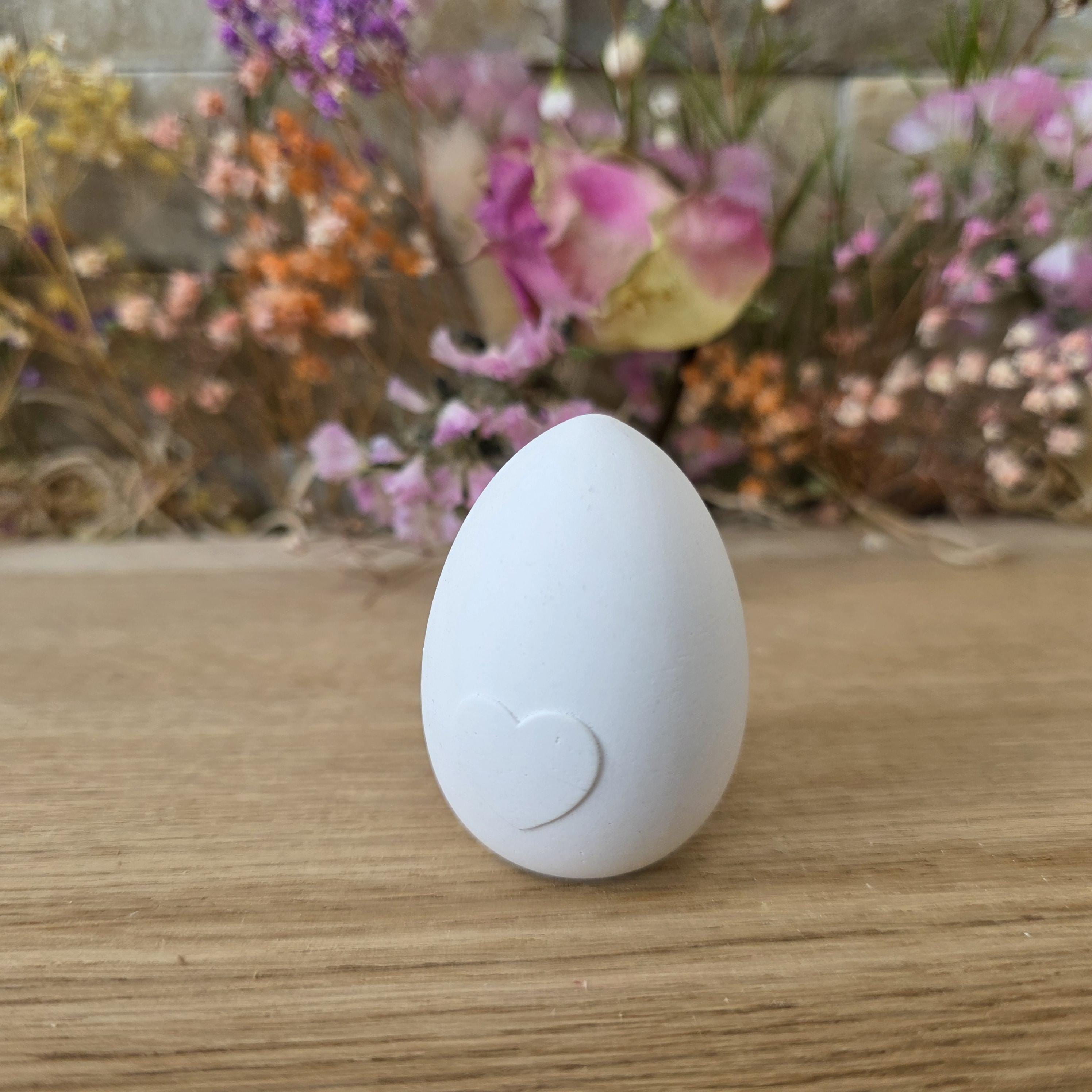 Silikon – Gießform – 3D-Ei mit Herz -