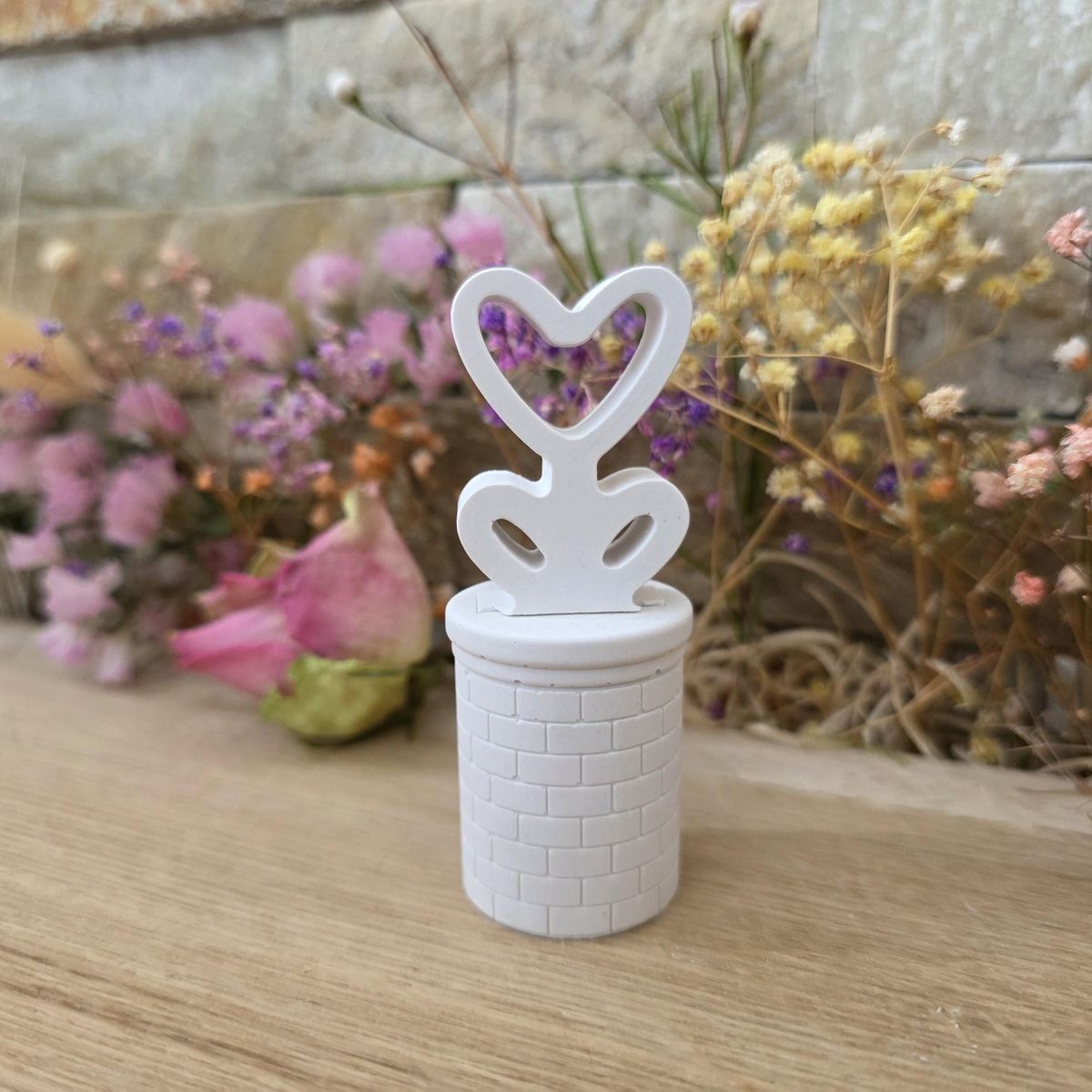 Silikon-Gießform Steckform Blumentopf Ziegel mit Strukturmuster – Ansicht 6