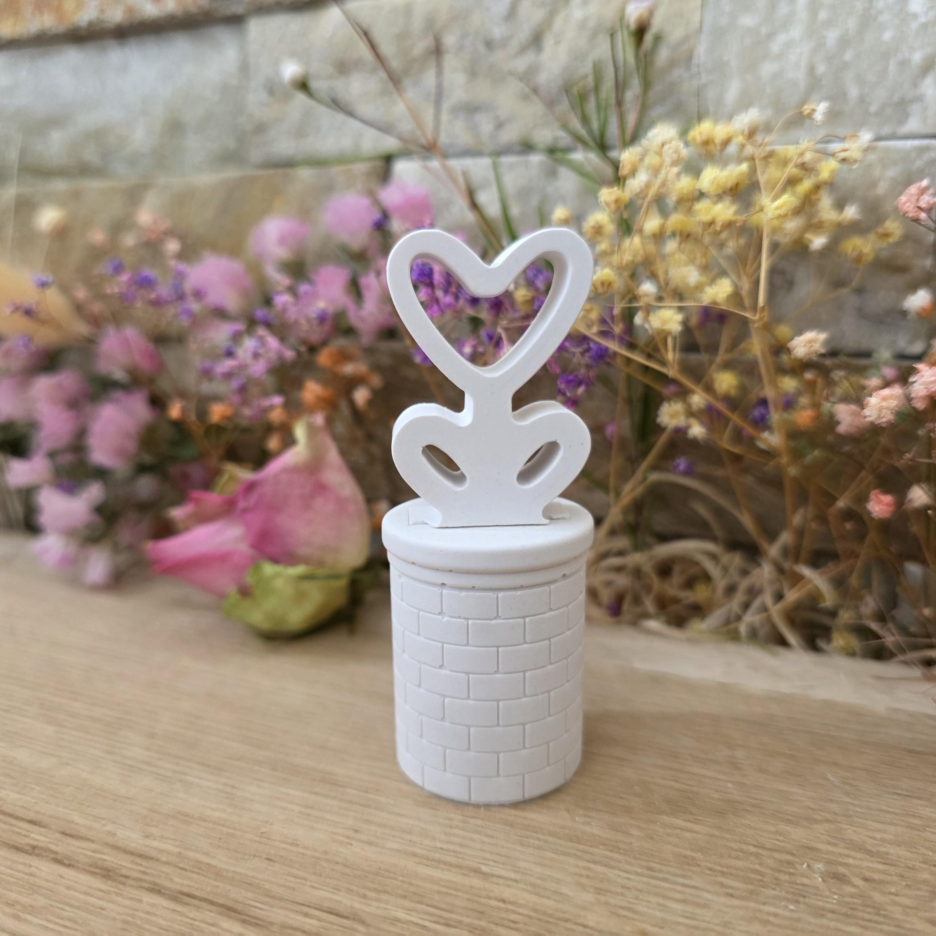 Silikon – Gießform – Steckform Blumentopf Ziegel – mit Strukturmuster -