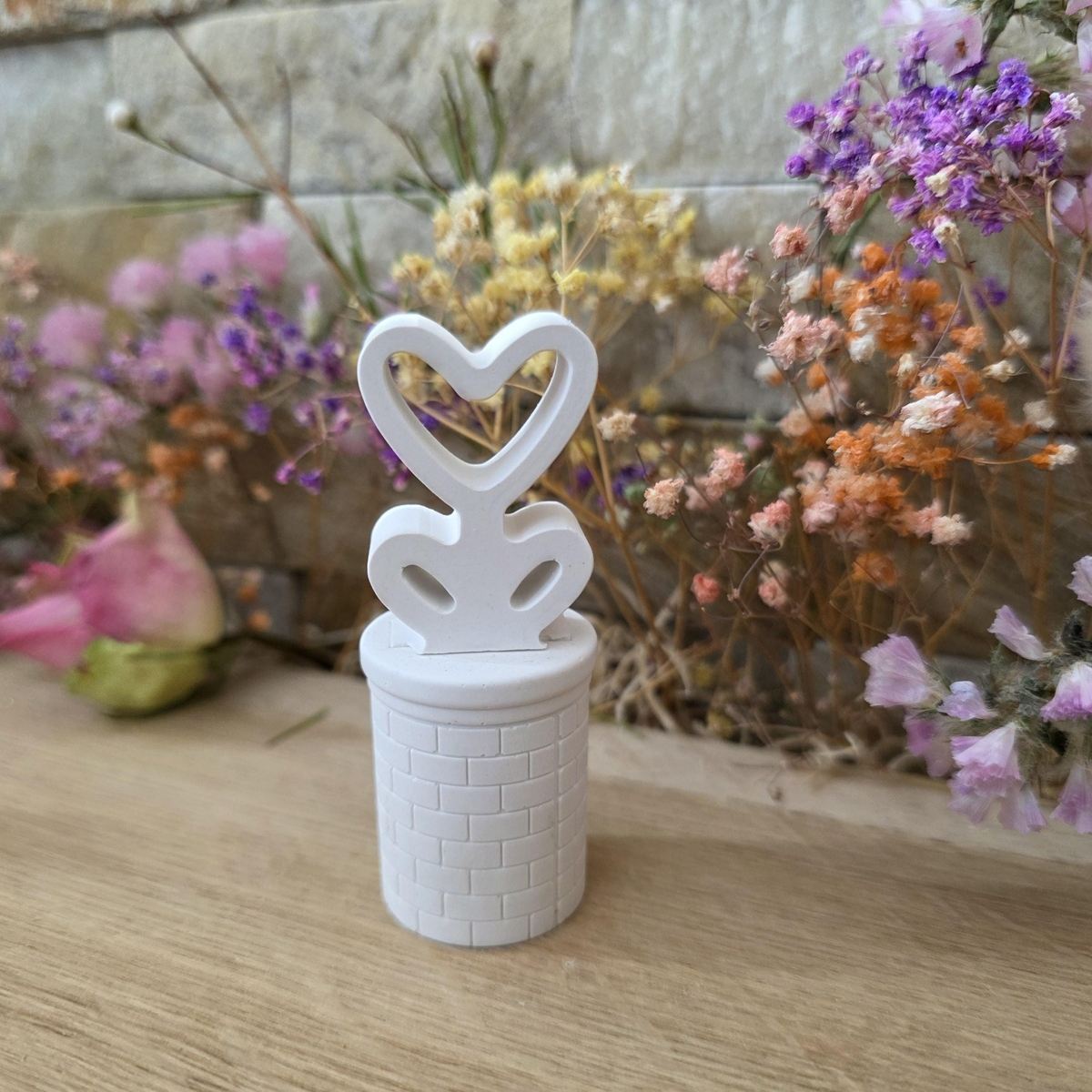 Silikon-Gießform Steckform Blumentopf Ziegel mit Strukturmuster