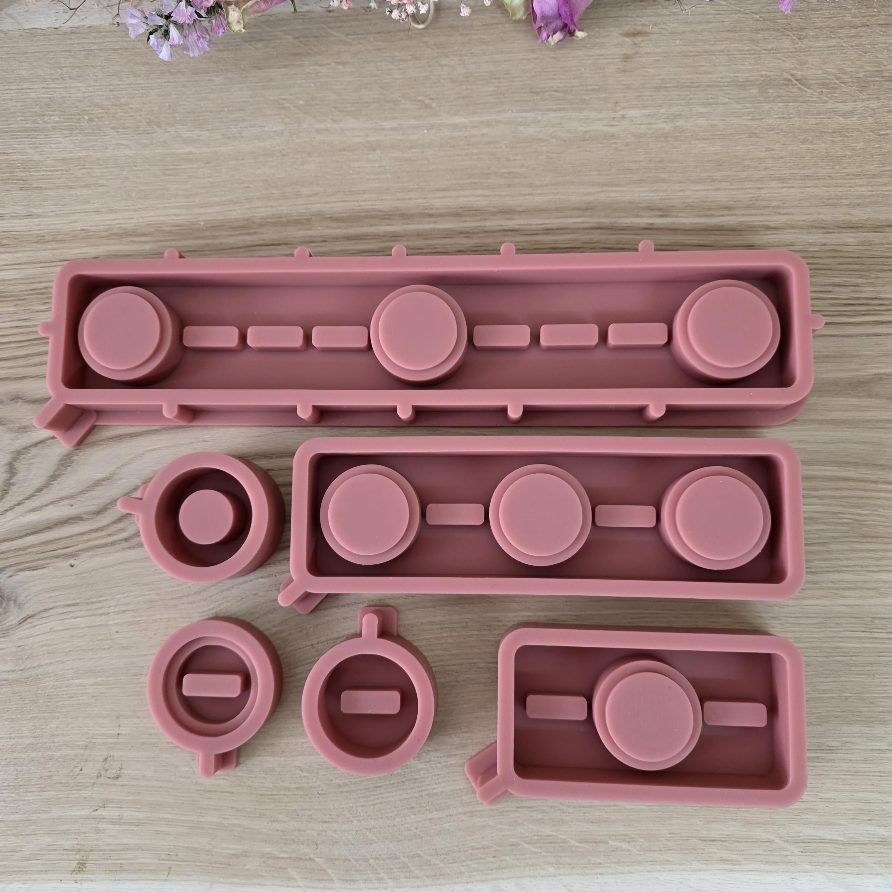 Silikon – Gießform – Stecksystem Basis-Set – 6-teiliges Modulsystem -