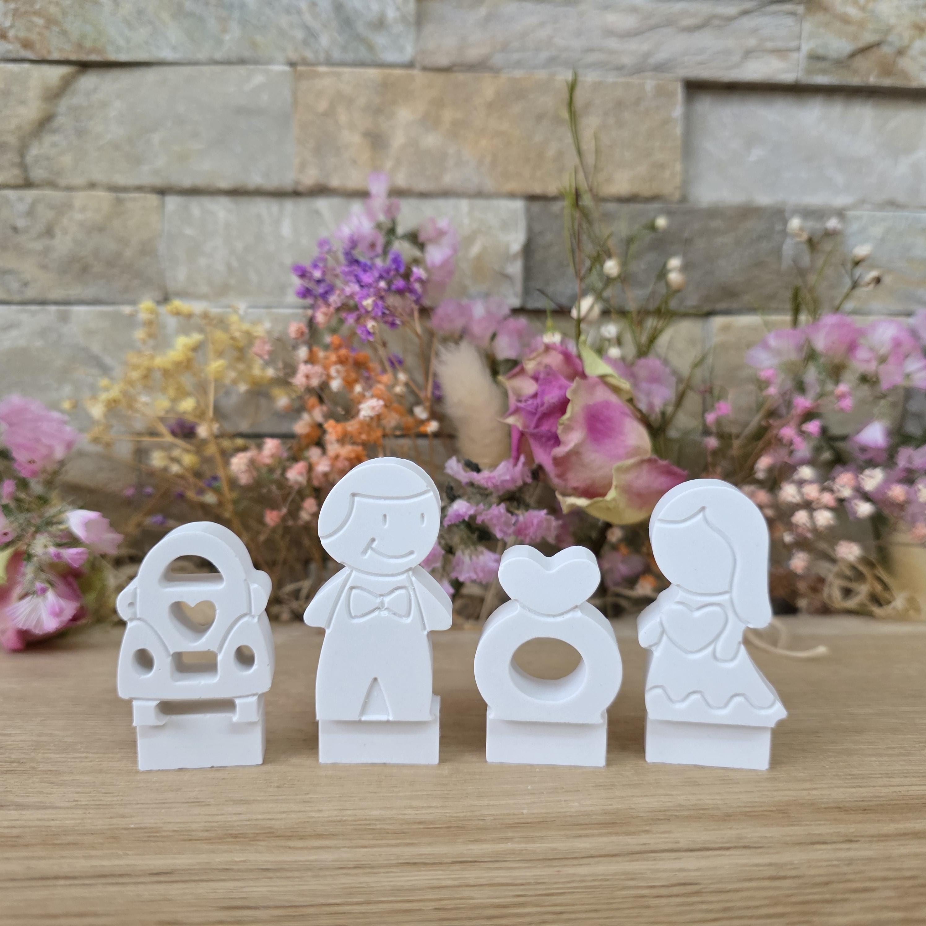 Silikon – Gießform – Steckform Hochzeitsset -