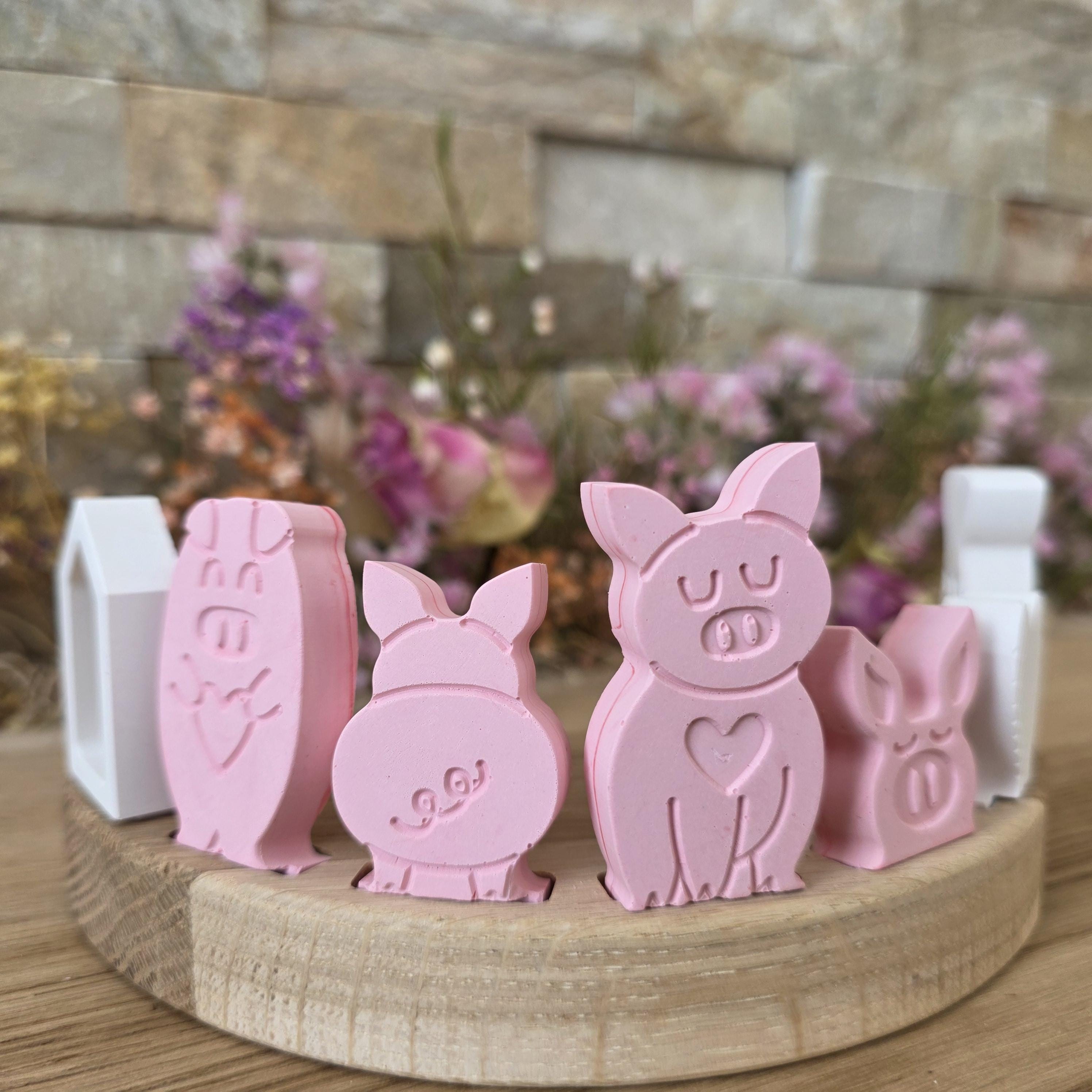 Silikon – Gießform – Steckform Schweineglück -